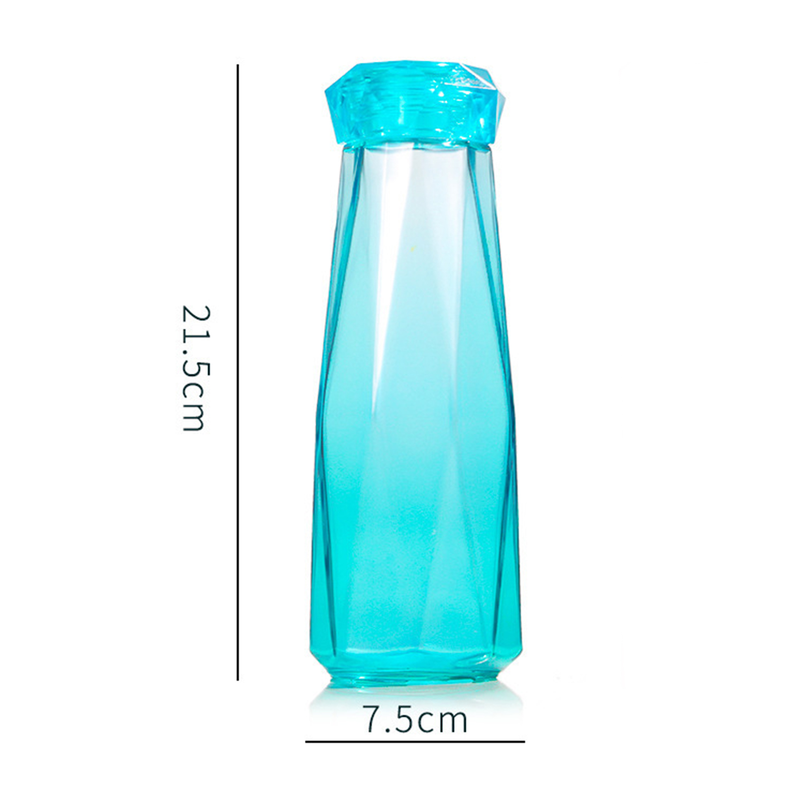 กระบอกน้ำแก้ว รูปเพชร ขนาด500ml ทนความร้อน หนา ไม่แตกง่าย มีให้เลือก 5สี ดีไซน์สวยงาม