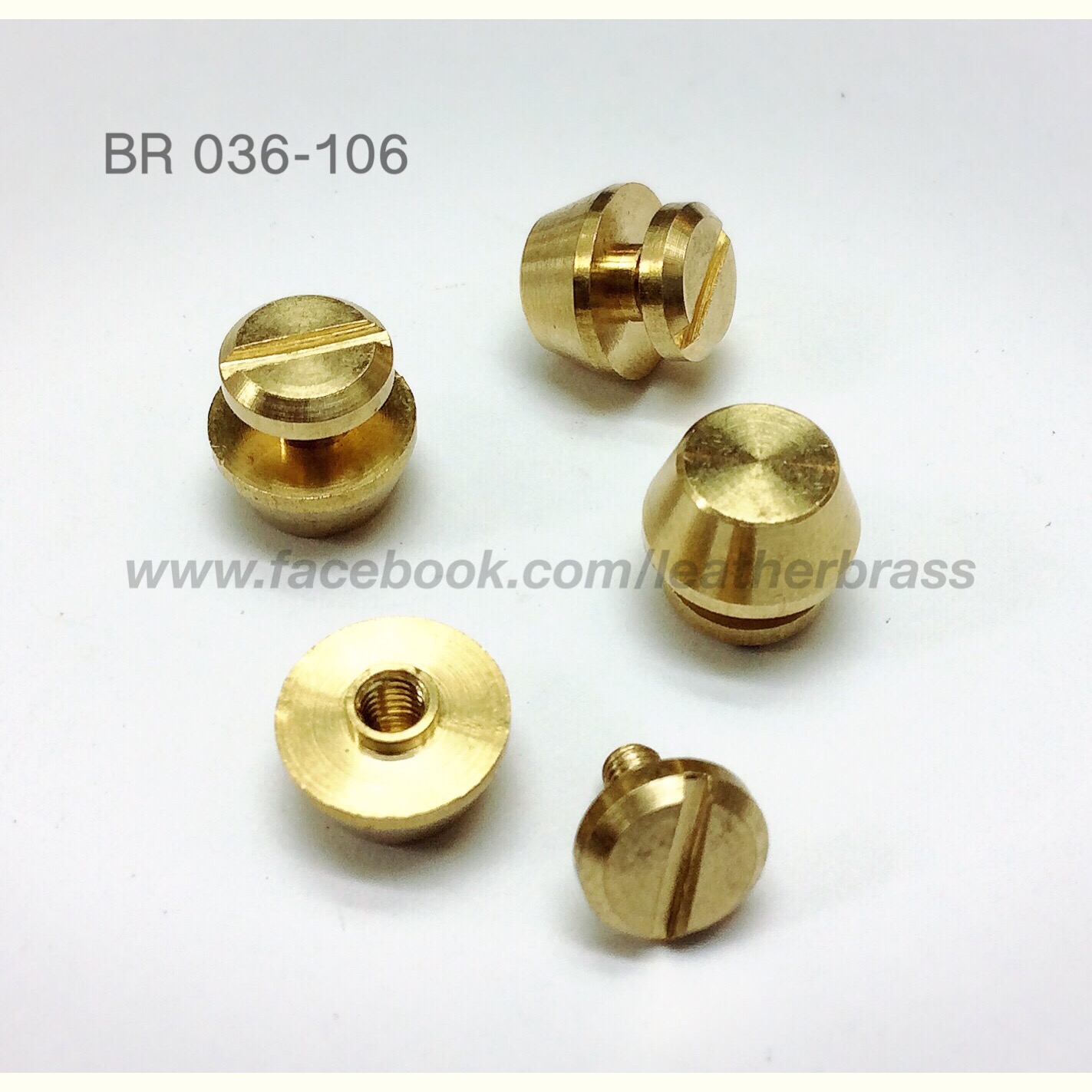 ฺBR036 อะไหล่ก้นกระเป๋าสะพาย อะไหล่ทองเหลืองแท้ อุปกรณ์งานหนัง leatherbrass**แพ็คบรรจุ 4 ชิ้น**