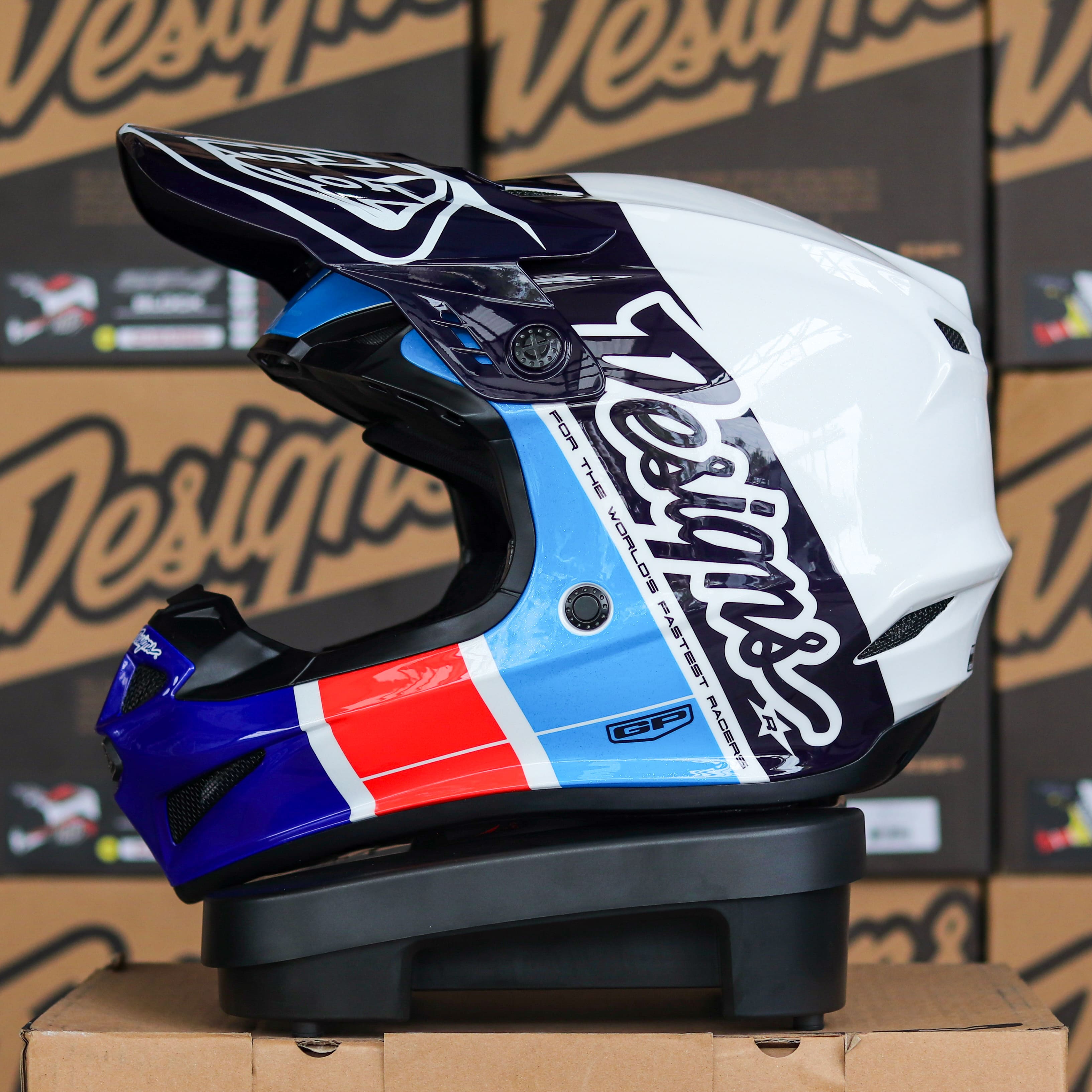 หมวกกันน็อค Troy Lee Designs GP Helmet Runner Blue