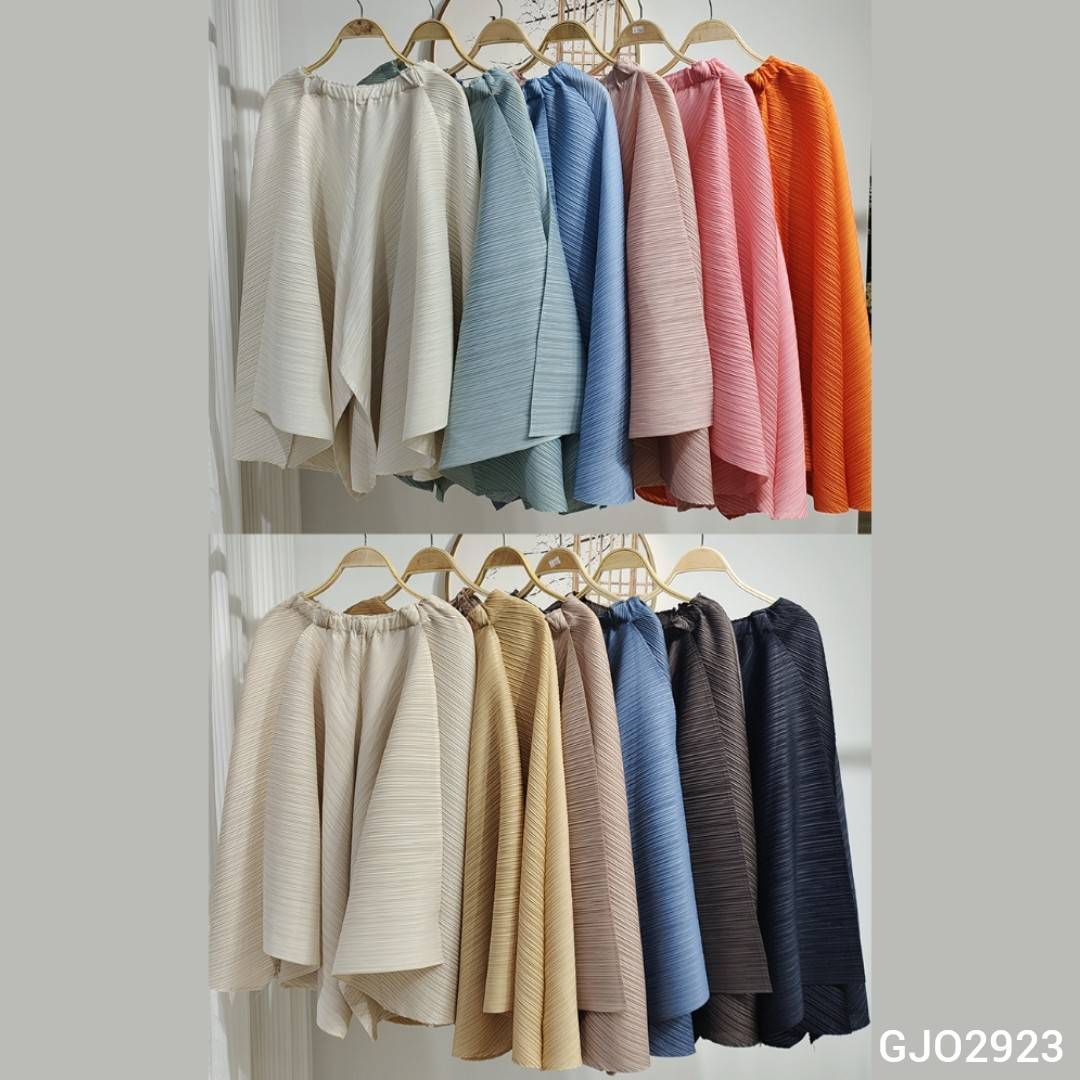 ยาว 28นิ้ว!! 2MUAY รุ่น GJO2923 FLARED PLEAT PANT กางเกงผู้หญิง กางเกงพลีทคุณภาพ 12สี FREE SIZE