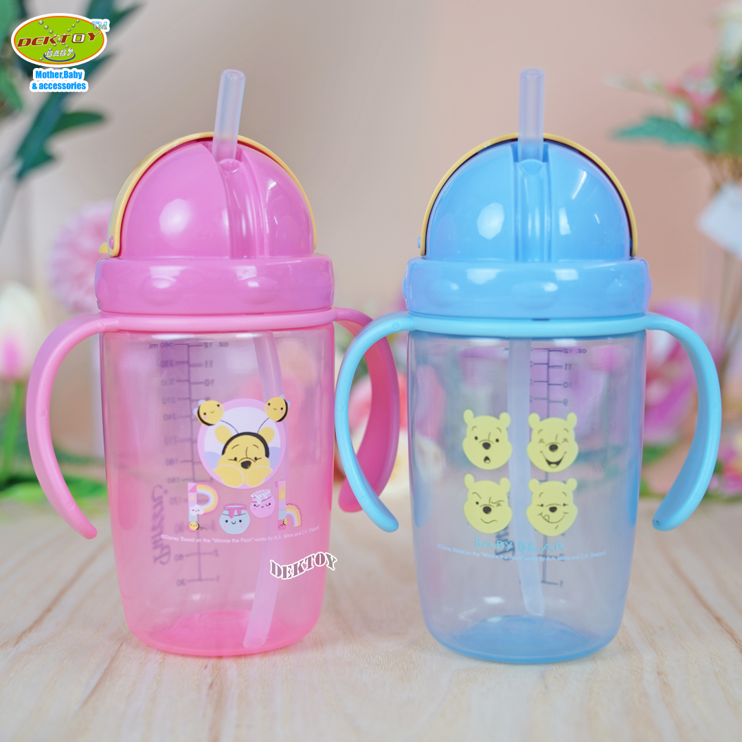 Pureen เพียวรีน ถ้วยหลอดดูดพร้อมมือจับ 12 ออนซ์ 360 มล.028080 ลายหมีพูห์