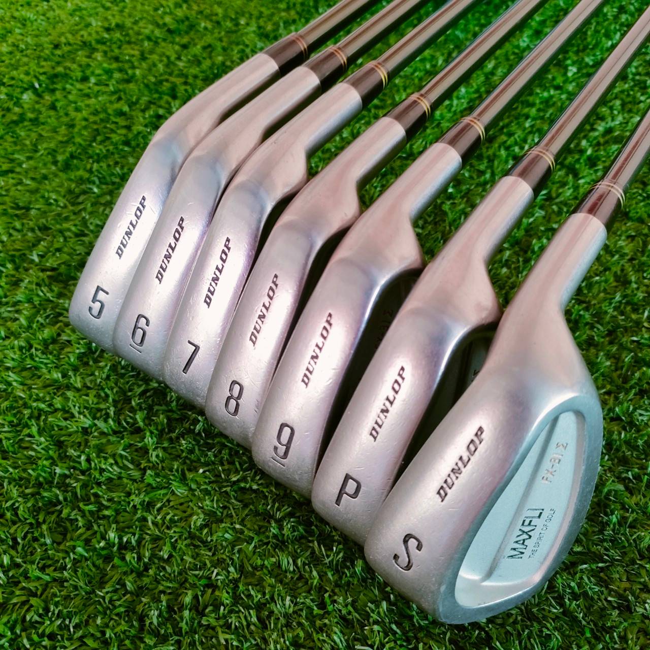 ชุดเหล็ก DUNLOP MAXFIL THE SPIRIT OF GOLF FX-31 มีเหล็ก 5-9 เเละ PW SW ก้าน FARJECT WT-60 FLEX R เหล็กพรีเมี่ยมจากประเทศญี่ปุ่น!! ไม้กอล์ฟมือสอง ของแท้ BY NakaraLuxurious