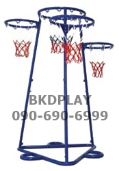 เครื่องเล่นสนาม กลางแจ้ง เหล็ก ชู้ตบาส 3 ระดับ Outdoor Playground, ราคาโรงงาน สินค้าสั่งผลิต 10-20 วัน