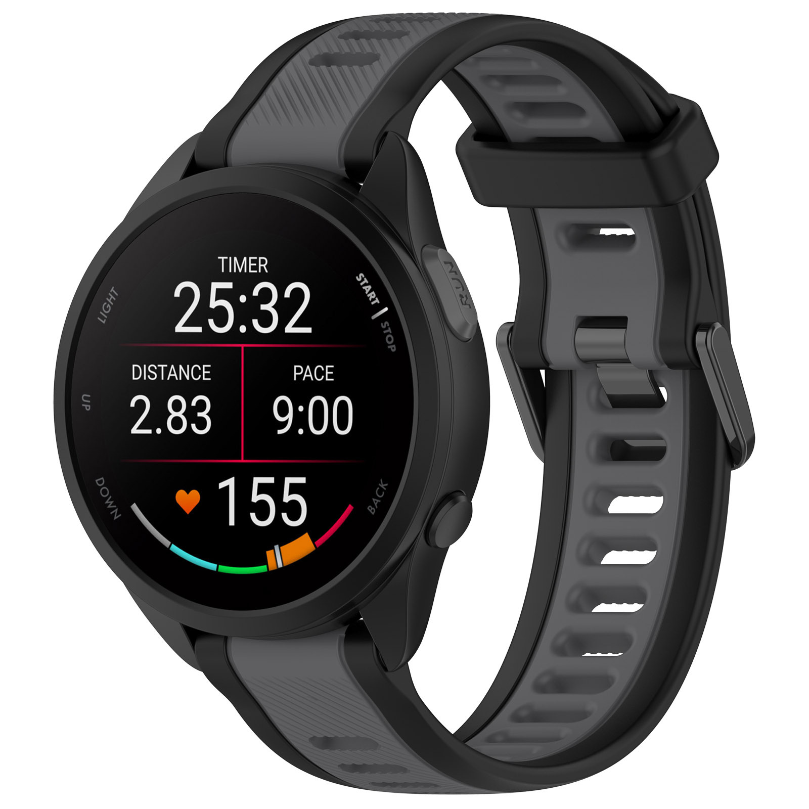 Shopdodi BS165 สายนาฬิกา 20mm ยางซิลิโคน Garmin Forerunner 165/ Samsung Galaxy watch7 Straps