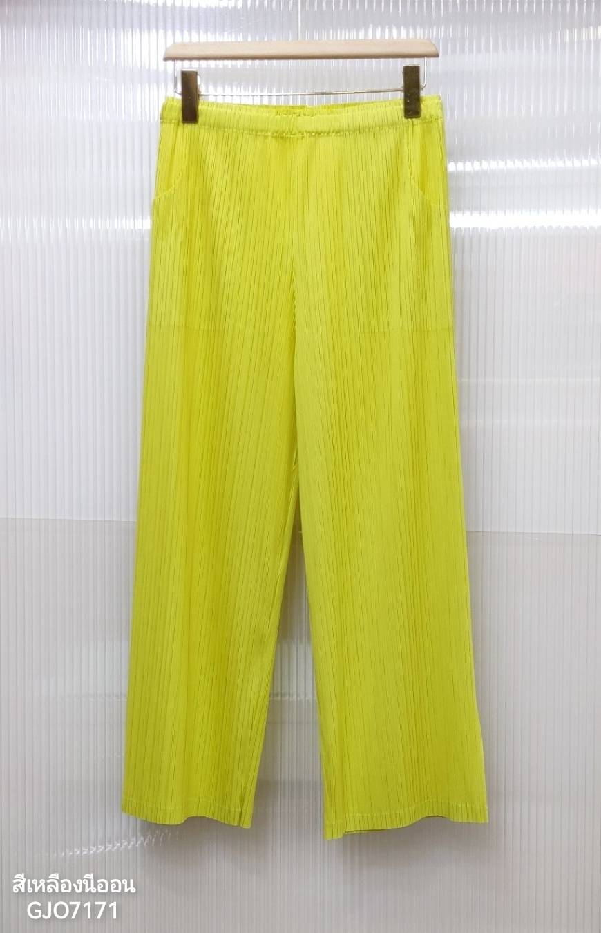 ยาว 35นิ้ว!! 2MUAY BASIC รุ่น GJO7171 กางผู้หญิง กางเกงพลีทคุณภาพ STRAIGHT PLEATED PANTS 16สี FREE SIZE
