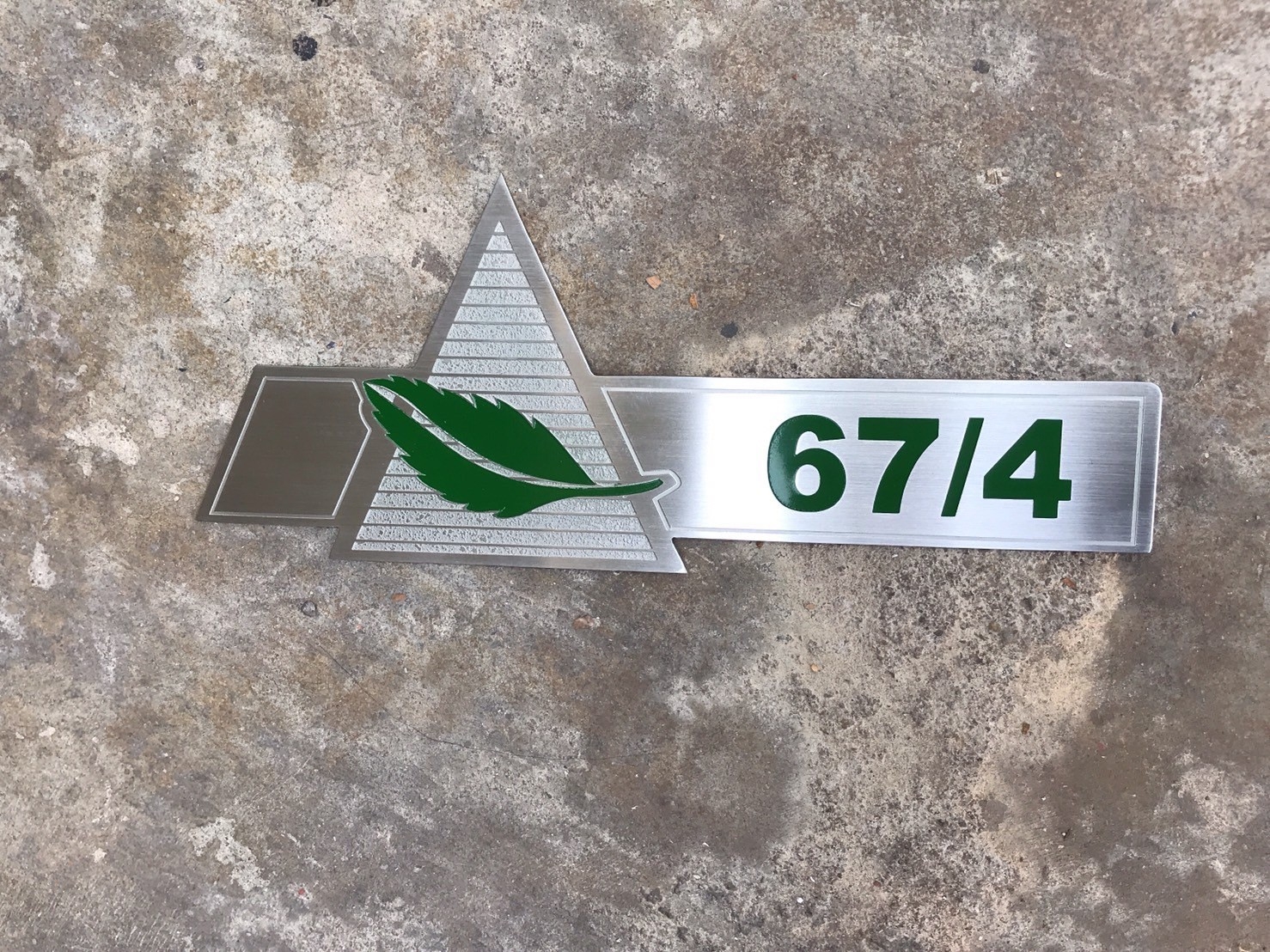 ป้ายเลขที่บ้าน แผ่นเรียบกัดกรด