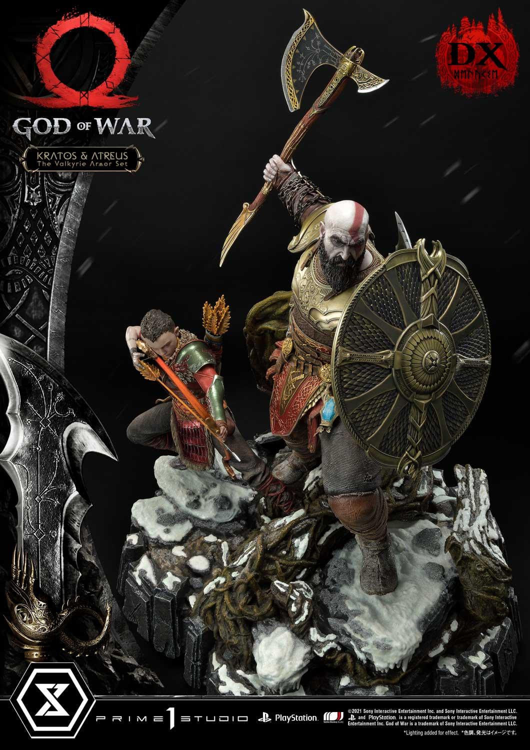 [สั่งจอง]Prime 1 Studio UPMGOW-03DX 1/4 : God of War - Kratos & Atreus The Valkyrie Armor Set (Deluxe Version)