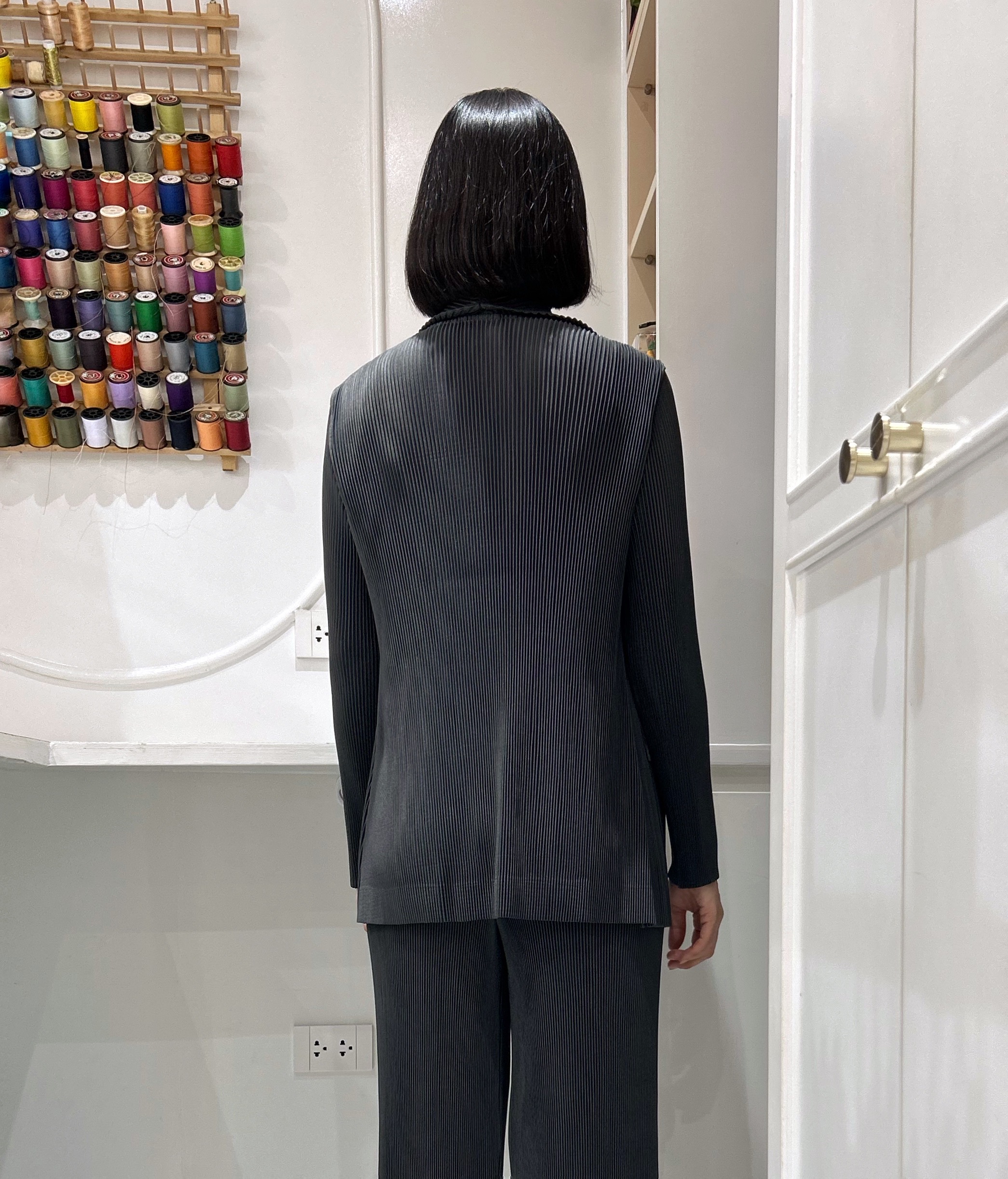 เพิ่มสีใหม่!! 2MUAY รุ่น GJO5131-9 เสื้อคลุมพลีทคุณภาพ THICK V NECK LONG SLEEVE PLEATED CARDIGAN 10 สี FREE SIZE