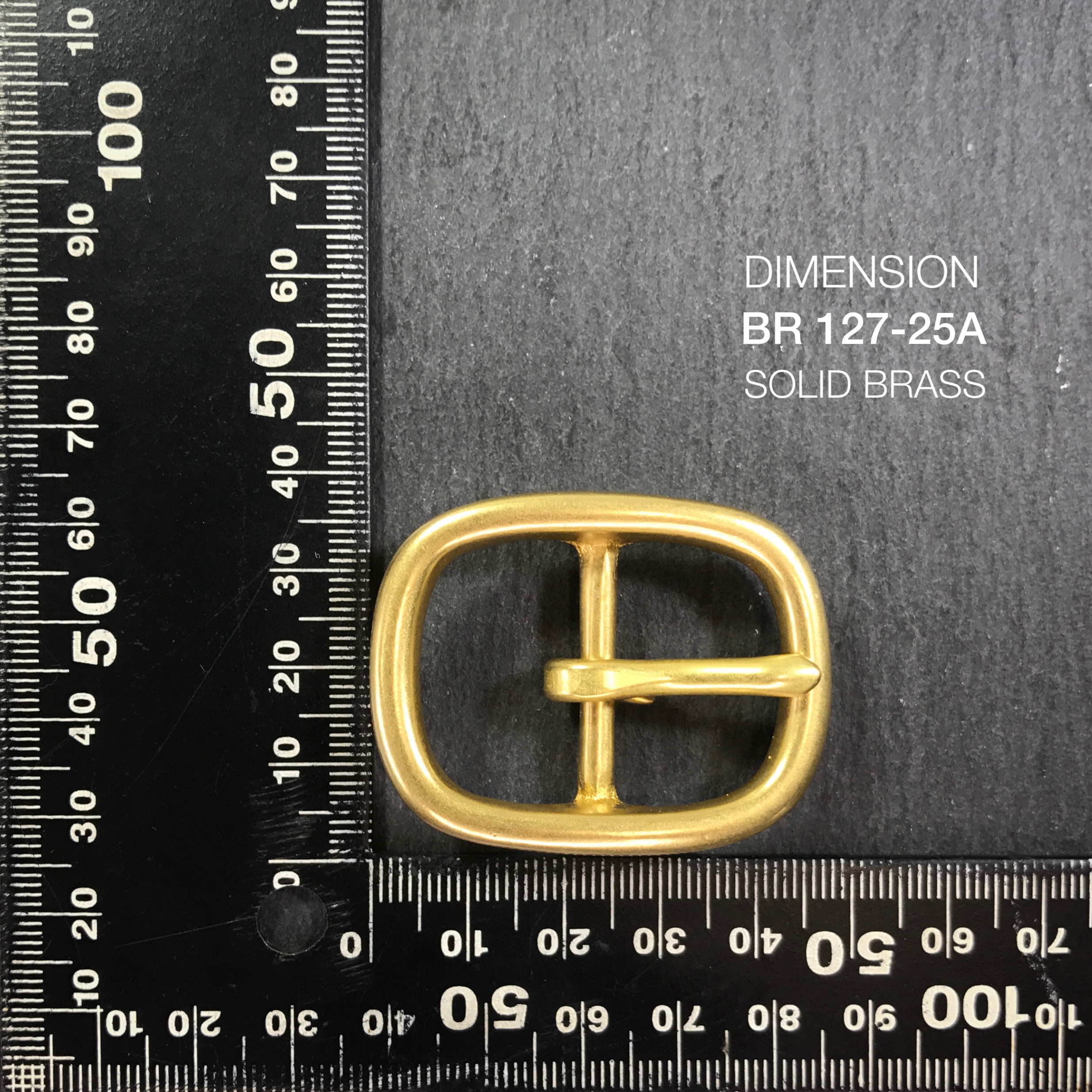 BR127-25A หัวเข็มขัดปรับสายกระเป๋า ขนาด 25มิล อะไหล่ทองเหลืองแท้ *ราคาต่อชิ้น* leatherbrass