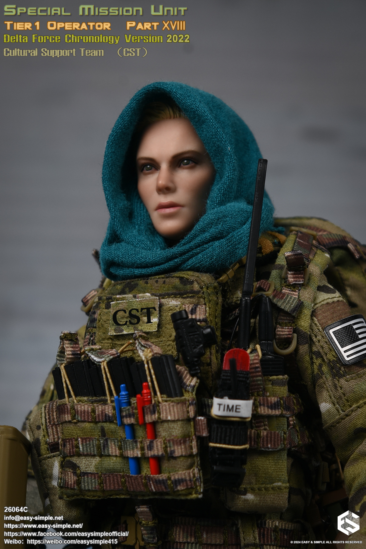 [สั่งจอง]Easy&Simple 26064C 1/6 : Special Mission Unit Tier1 Operator Part XVIII Delta Force Chronology Version 2022