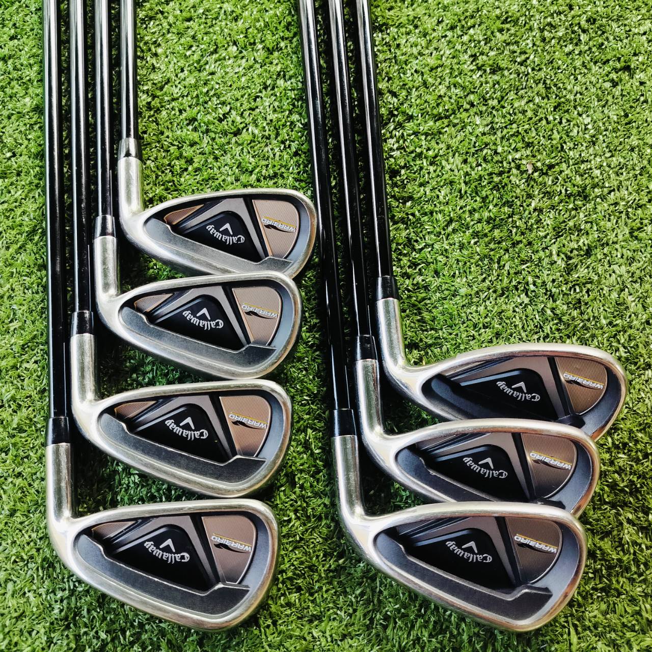 ชุดเหล็ก Callaway WAR BIRD มีเหล็ก 5 6 7 8 9 PW SW ค่ะ ก้านกราไฟต์ WAR BIRD FLEX R สภาพสวยมาก เดิมๆทุกชิ้นเลยค่ะ ไม้กอล์ฟพรีเมี่ยมมือสอง ของแท้ By NakaraLuxurious