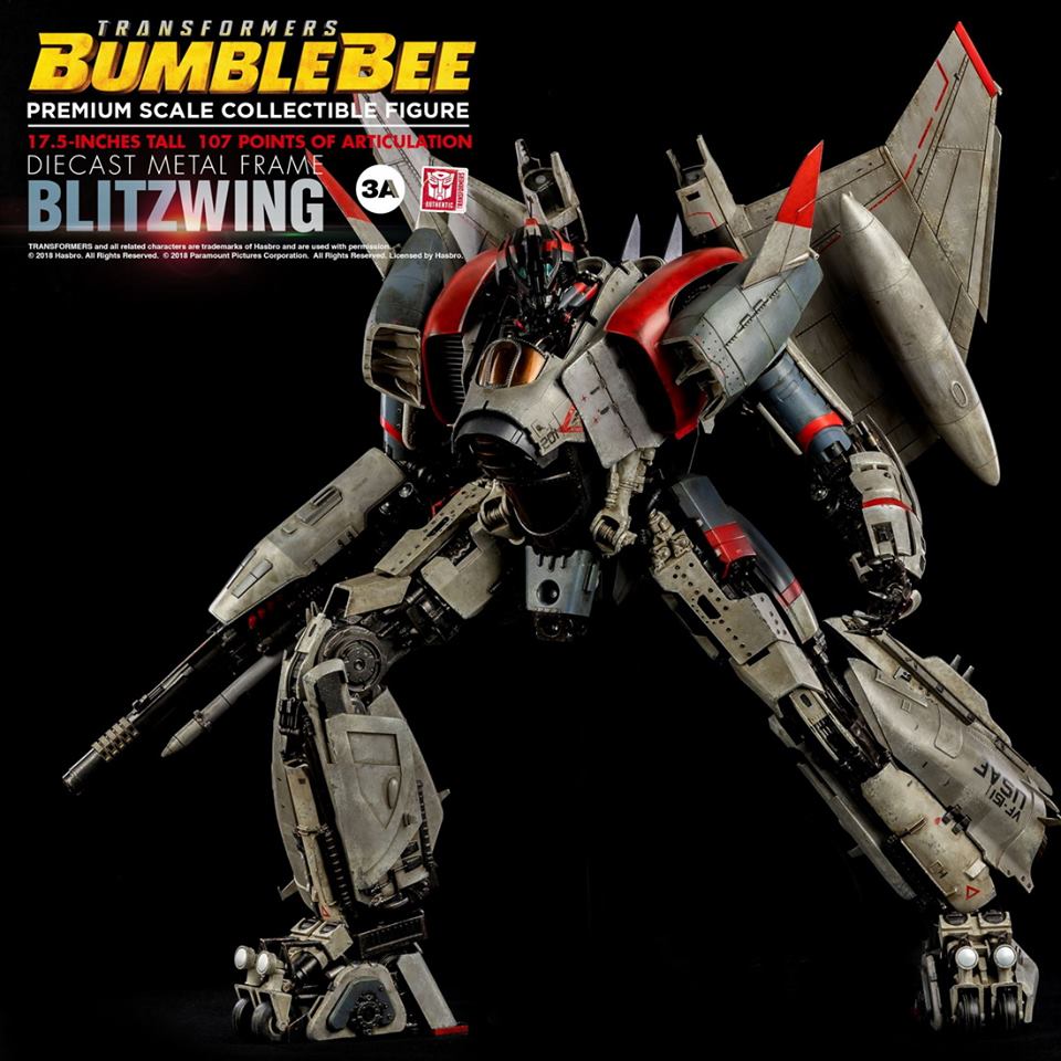 [สั่งจอง]Hasbro x 3 a: 17.5 " blitzwing transformers bumblebee ระดับพรีเมี่ยมสเกลสำหรับหุ่นสะสม