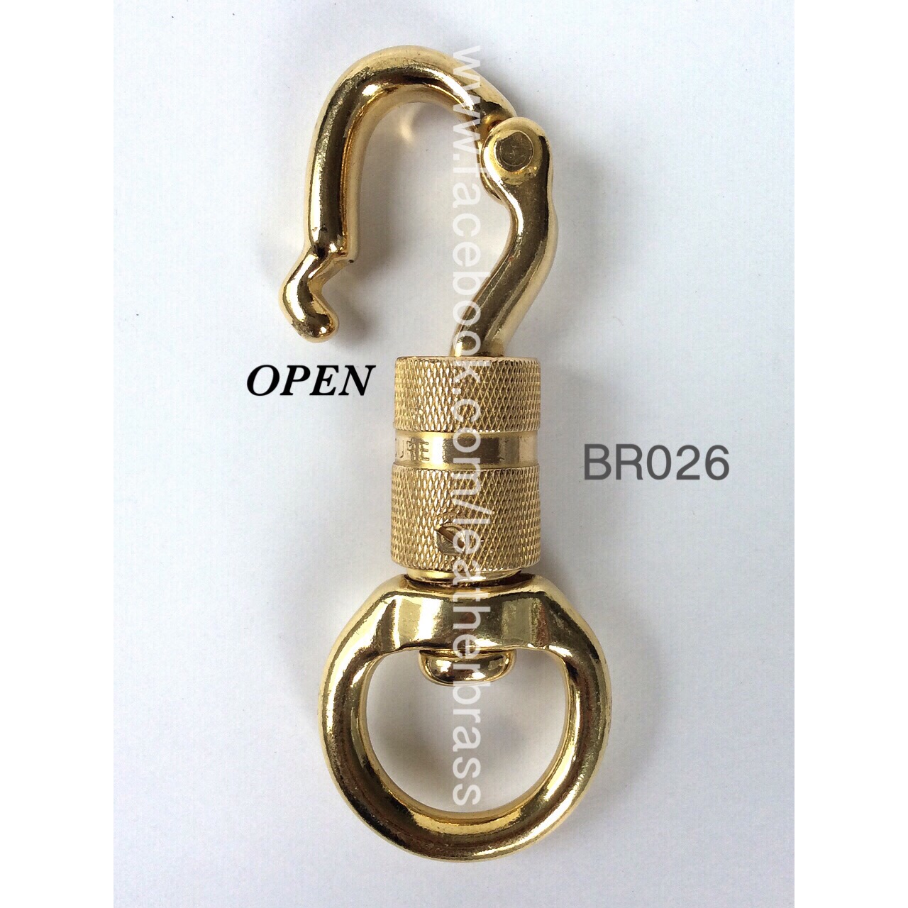 BR026 ตะขอยักษ์ทองเหลือง อะไหล่ทองเหลืองแท้ leatherbrass **ราคาต่อชิ้น**