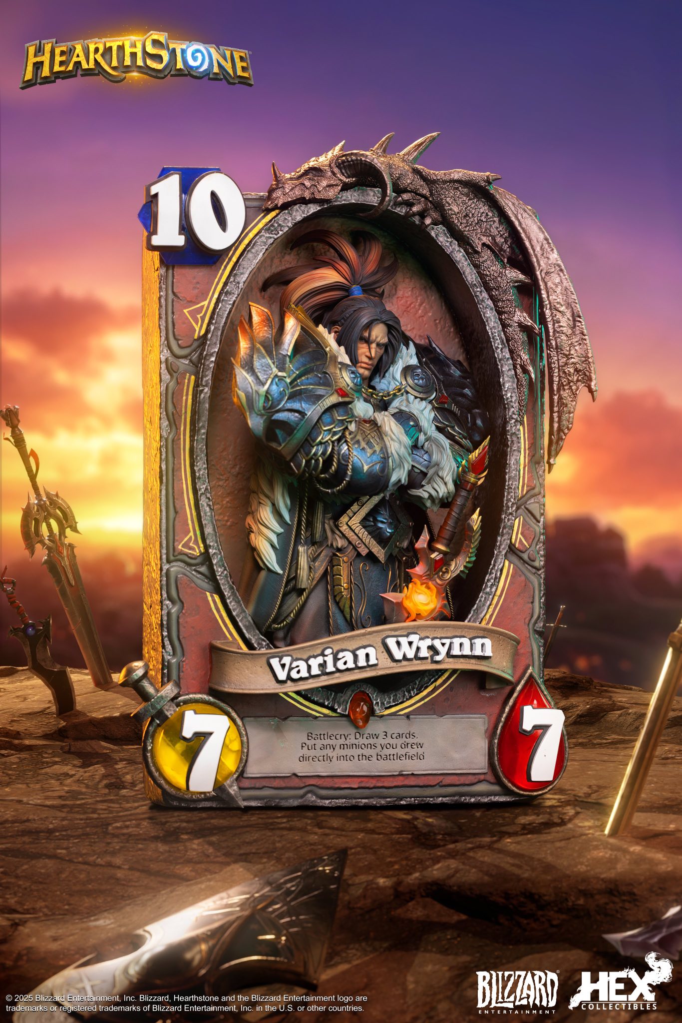 [สั่งจอง]HEX Collectibles : Varian Wryn Art Statue (Blizzard Hearthstone)