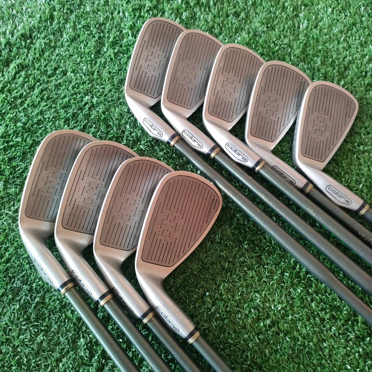 ชุดเหล็ก KING COBRA OVERSIZE+ มีเหล็ก 3-9 เเละ PW GW ก้าน HUMP IQ FLEK S หน้าเด้ง!! เสริมแผ่นไทเทเนี่ยม!! ไม้กอล์ฟมือสอง ของแท้ BY NakaraLuxurious