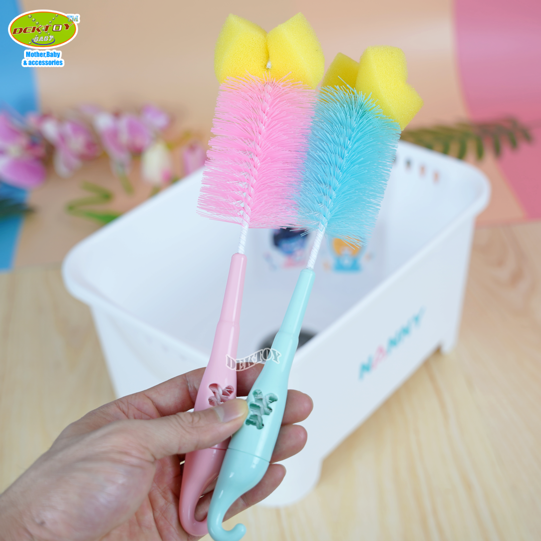 Gracekids เกรซคิดส์ เฮเธอร์ แปรงล้างขวดนมไนล่อนหัวฟองน้ำ