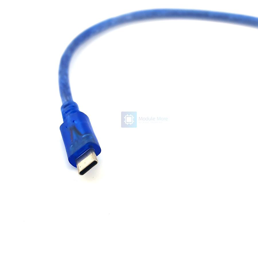 USB to USB Type-C cable for uploading the Arduino ESP32 board, length 30cm.