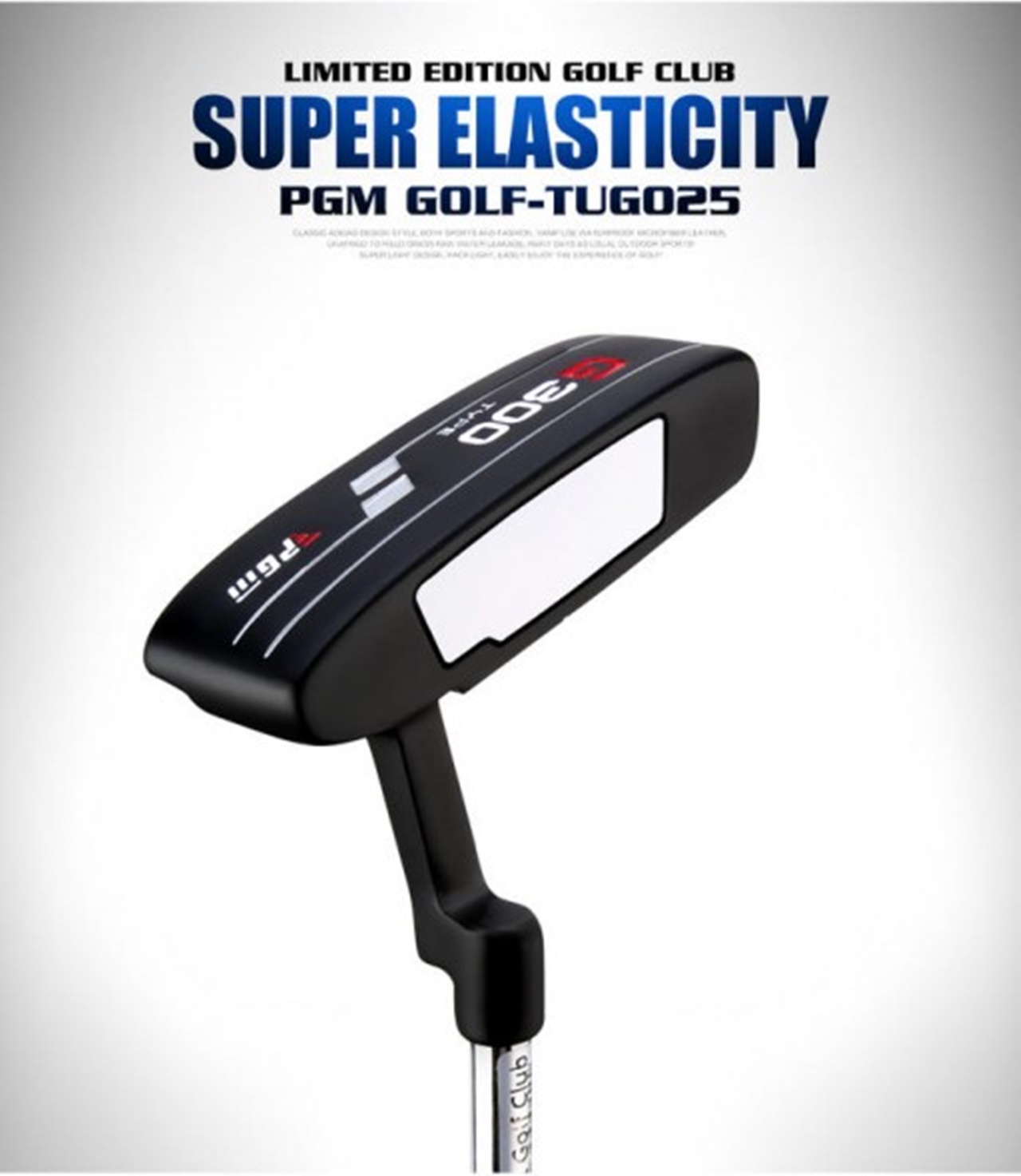 PUTTER PGM TUG025 G300 รุ่นใหม่ล่าสุด ดีไซน์สปอร์ต เท่มาก สีดำ SUPER ELASTICITY