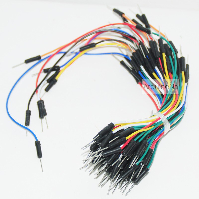 สายไฟจั้มเปอร์ Jumper ต่อ breadboard แพคละ 65 เส้น คุณภาพดี
