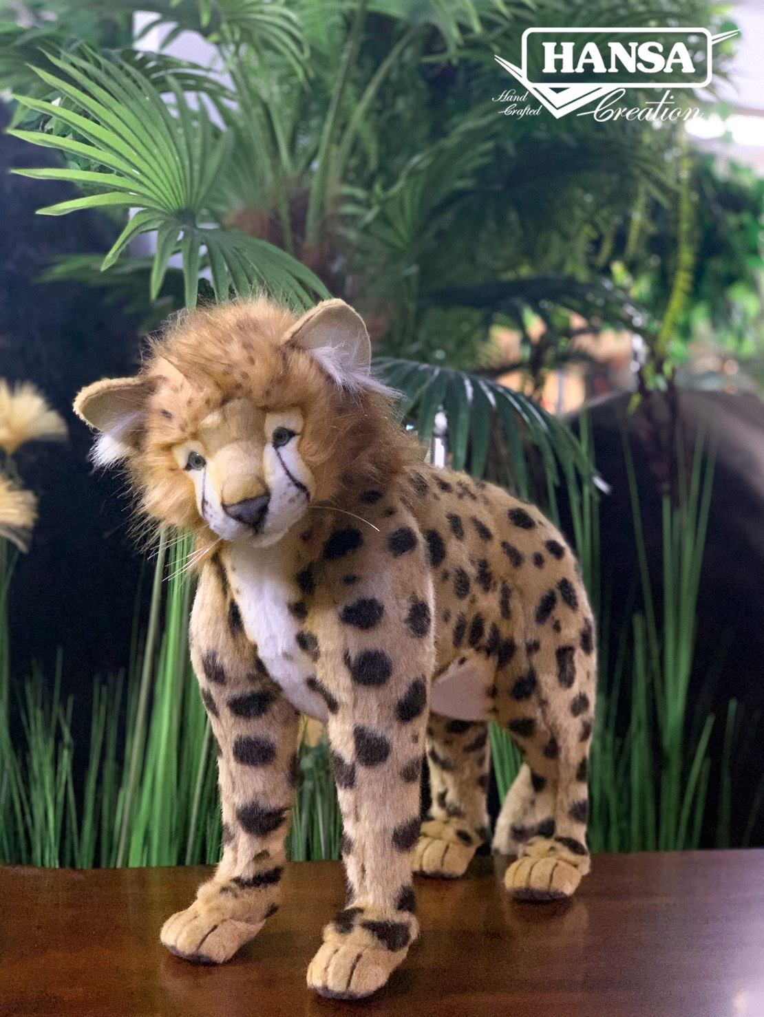 4302 Cheetah Cub Standing 50 cm.H