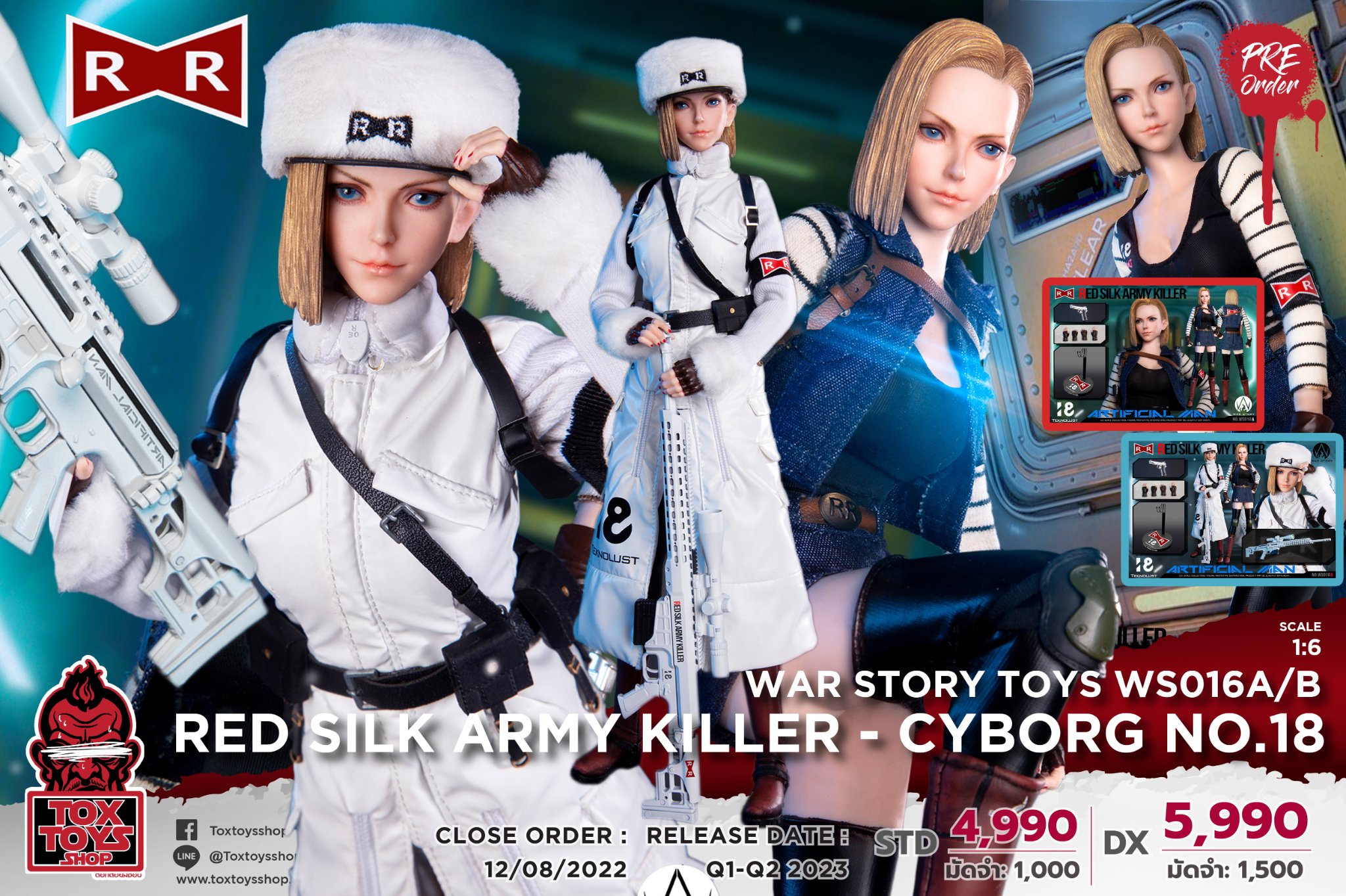 [สั่งจอง]WAR STORY TOYS 1/6 : Red Silk Army Killer - Cyborg No.18