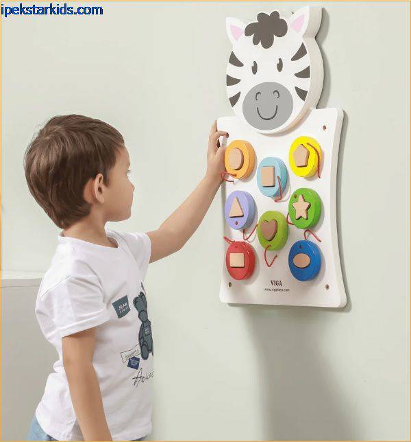 ชุดเกมติดผนังเรียนรู้รูปทรง,เขาวงกต ,จับคู่, แผ่นติดผนัง เกมส์ไม้ ของเล่นเสริมพัฒนาการ, ของเล่น,ของเล่นติดผนัง,แถบแม่เหล็ก