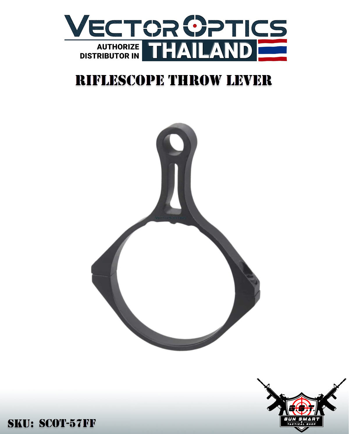 RIFLESCOPE THROW LEVER