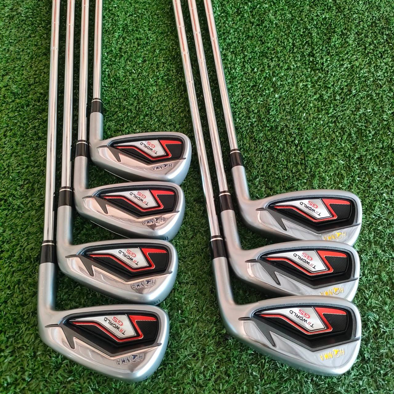ชุดเหล็ก HONMA T//WORLD GS มีเหล็ก 4-10 ก้าน DYNAMIC GOLD S400 กริพ CADERO ทั้งชุด, สภาพสวย ชุดนี้รุ่นใหม่ออกปี 2021, เหล็กมี CAVITY ตีง่ายมาก!! ไม้กอล์ฟมือสอง ของแท้ BY NakaraLuxurious