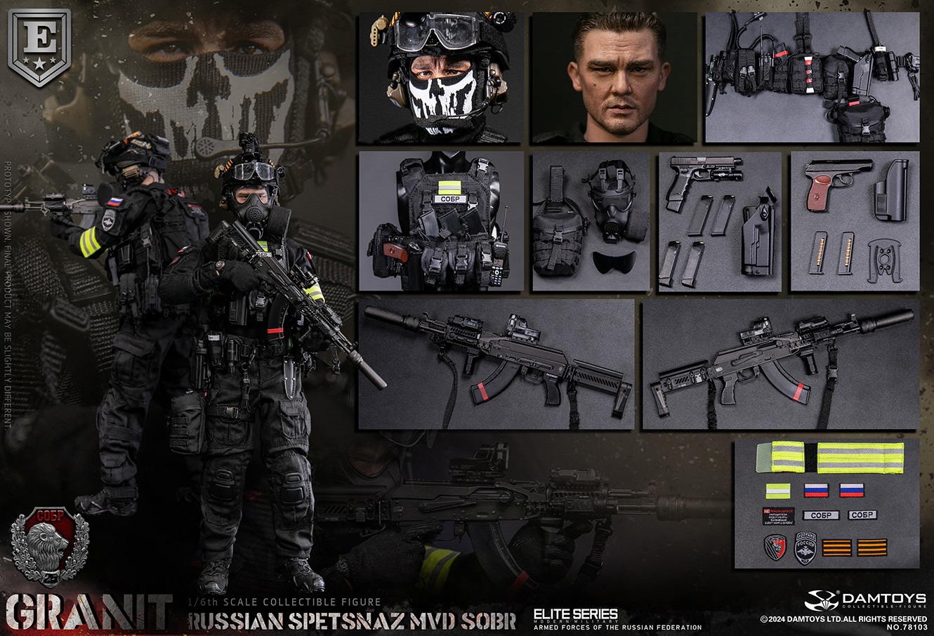[พร้อมส่ง] DAMTOYS : 1/6 RUSSIAN SPETSNAZ MVD SOBR GRANIT- 78103 เวอร์ชั่นปกติ