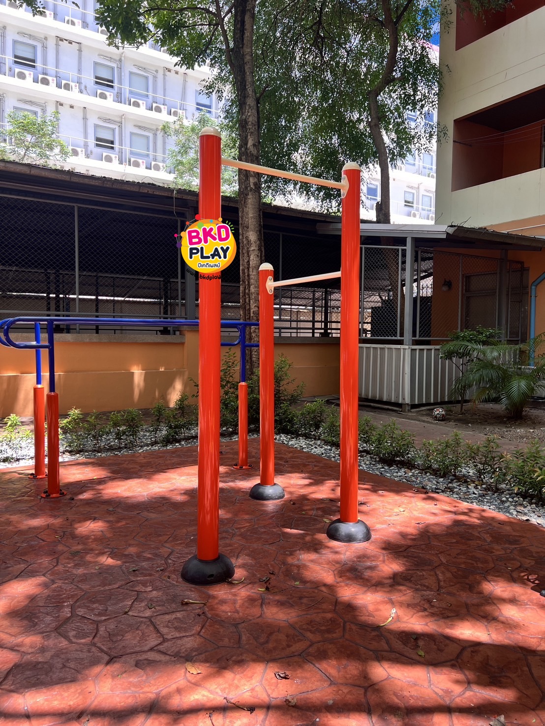 เครื่องออกกำลังกาย กลางแจ้ง ชุดบาร์โหน 2 ระดับ ลานกีฬา อเนกประสงค์ สนามกีฬา สั่งทำ 10-20 วัน