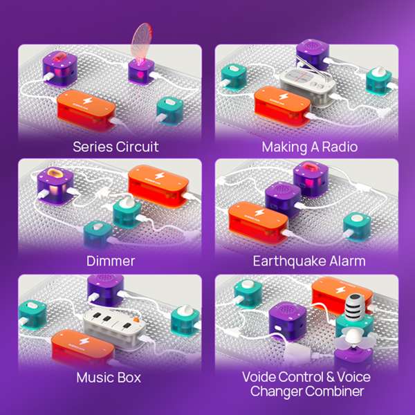 Block Circuit Super Kit วงจรอิเล็กทรอนิกส์ เกมกระดาน, ของเล่นเสริมพัฒนาการ, ของเล่นเด็กอนุบาล, สื่อการสอนเด็กอนุบาล พร้อมส่งในไทย