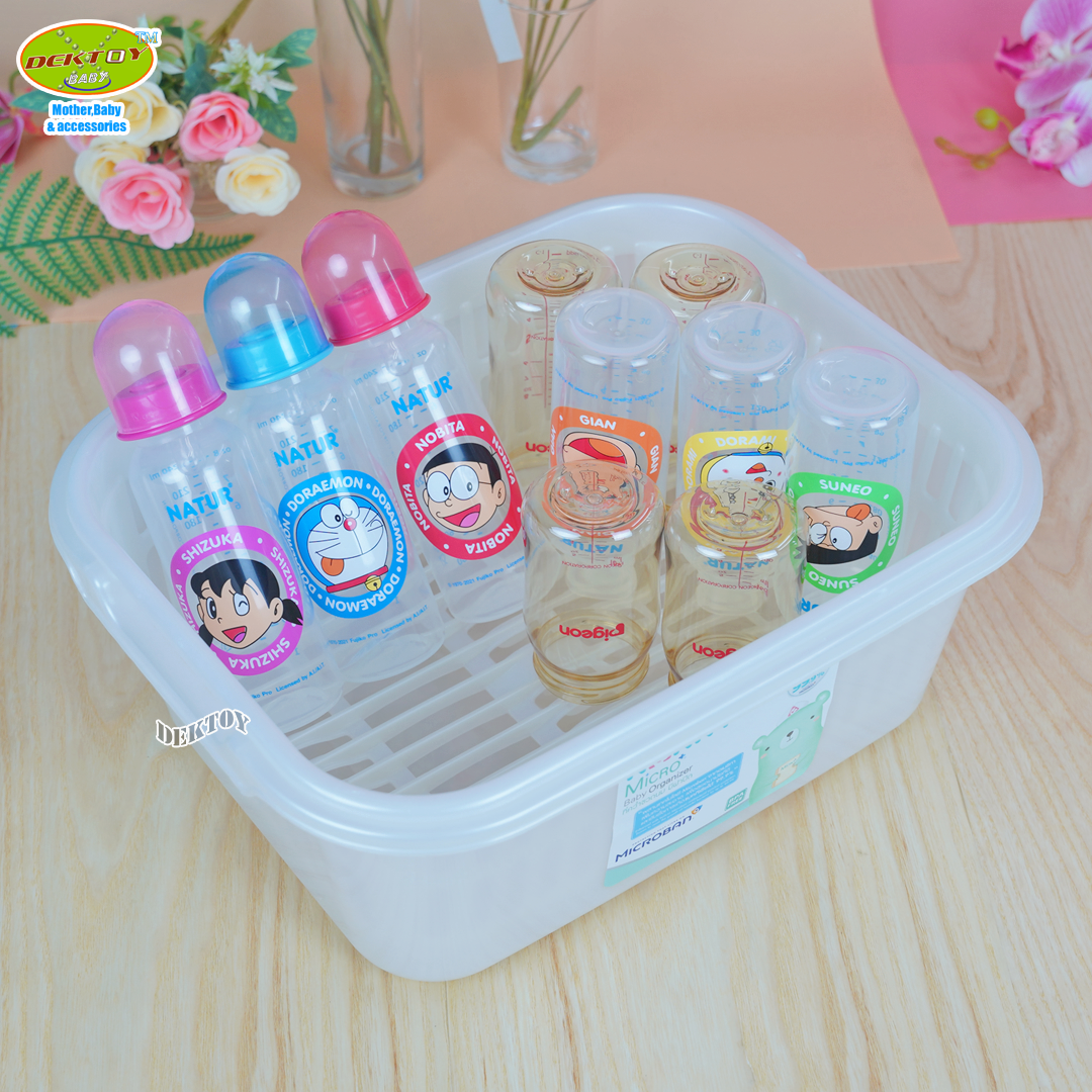 Nanny Micro+ ที่คว่ำขวดนมและเก็บขวดนมฝาปิด มี Microban ป้องกันแบคทีเรีย 99.9%