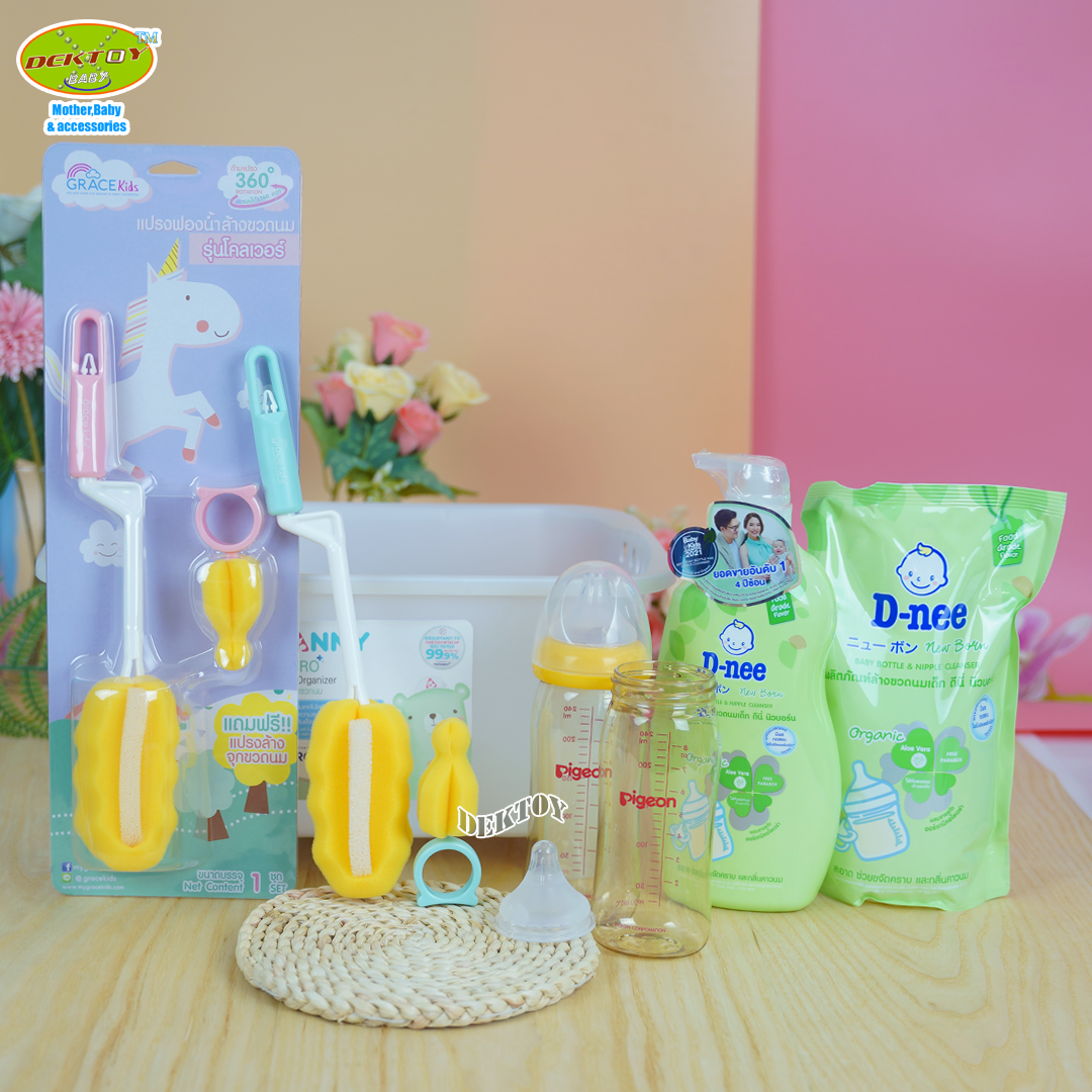 Gracekids เกรซคิดส์ แปรงล้างขวดนมฟองน้ำโคลเวอร์4442