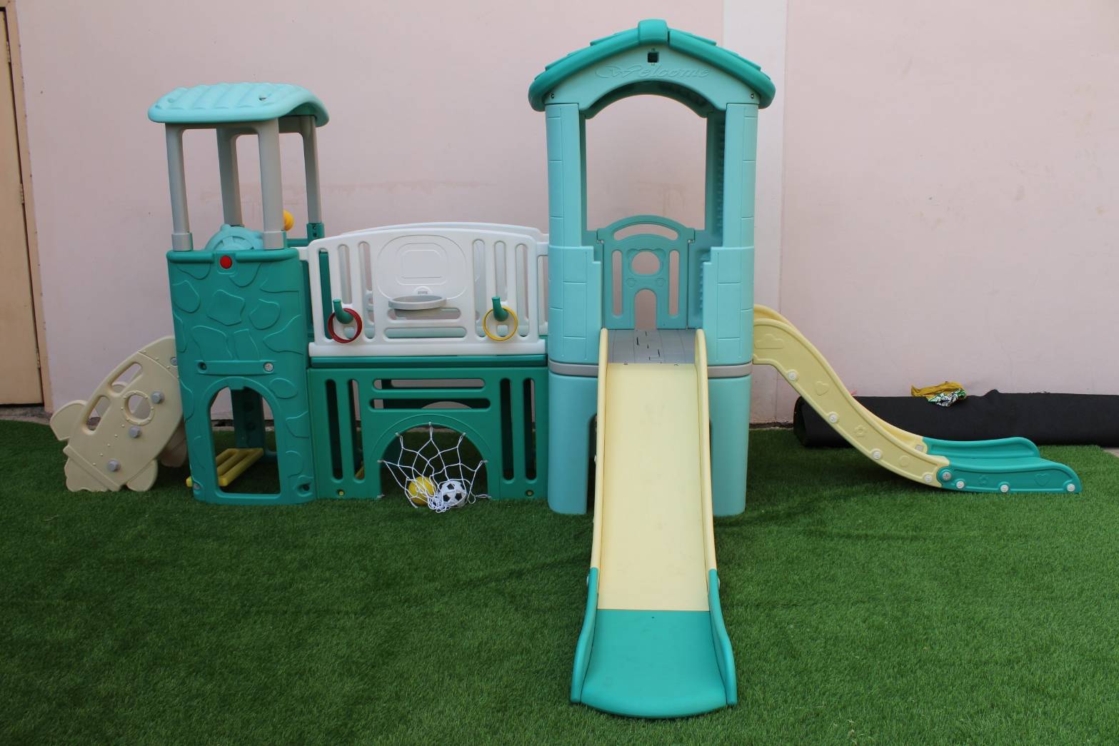 ส่งฟรี บ้านสไลเดอร์ปีนป่าย บ้านน้อย2ชั้น คละสี เลือกสีได้ ราคาต่อ1ชุด กระดานลื่นเด็ก เครื่องเล่นสนามกลางแจ้ง-ในร่ม พร้อมส่ง