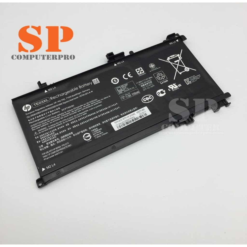 HP Battery แบตเตอรี่ ของแท้ HP Omen 15-AX200, Omen Pavilion 15-BC Series (11.55V TE03XL)