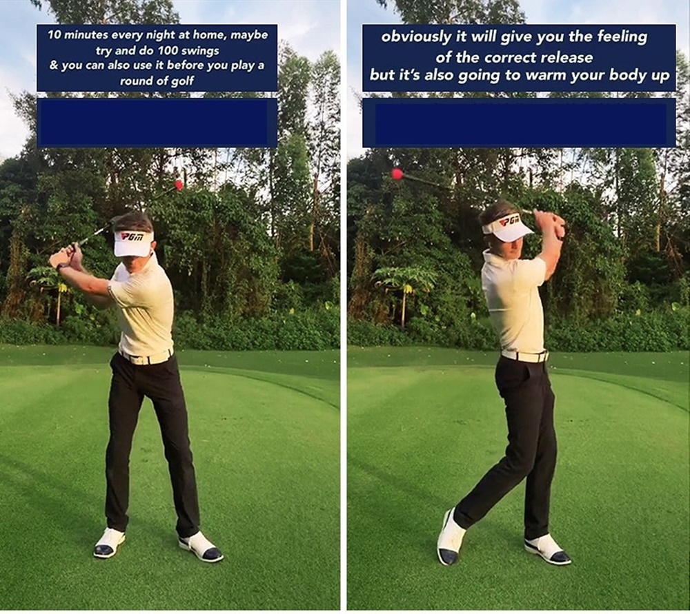 Swing Practice Stick อุปกรณ์ฝึกซ้อมวงสวิง PGM HGB016 อุปกรณ์ฝึกความแข็งแรงและจังหวะในการตี รุ่นใหม่ล่าสุด!!! ( สีเขียว )