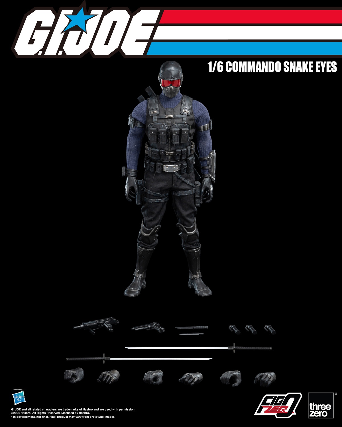 [สั่งจอง] Threezero 3Z05500W0 1/6 : G.I. Joe FigZero - Commando Snake Eyes