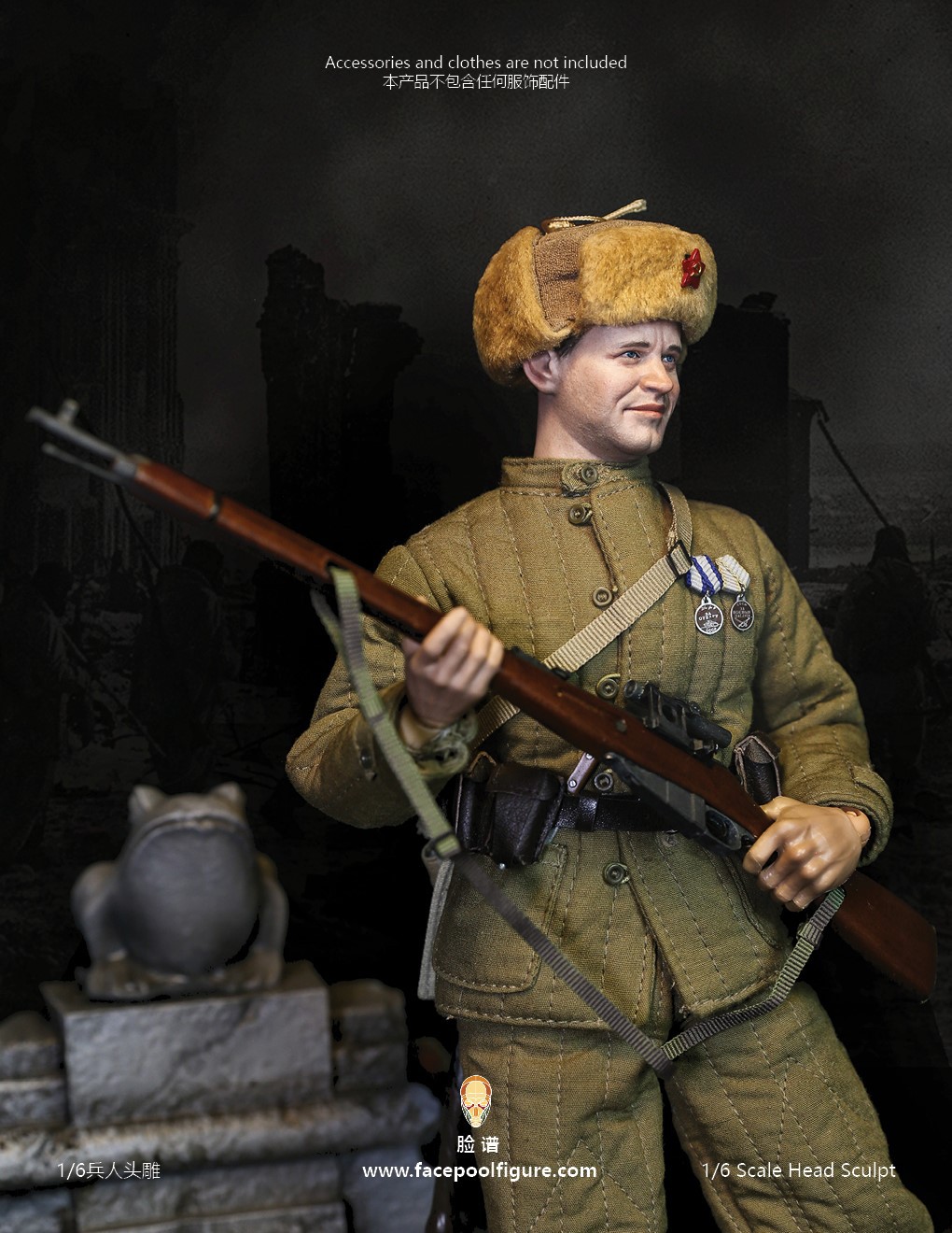 [พร้อมส่ง] Facepoolfigure FP-H-006 1/6 Vasily Headsculpt