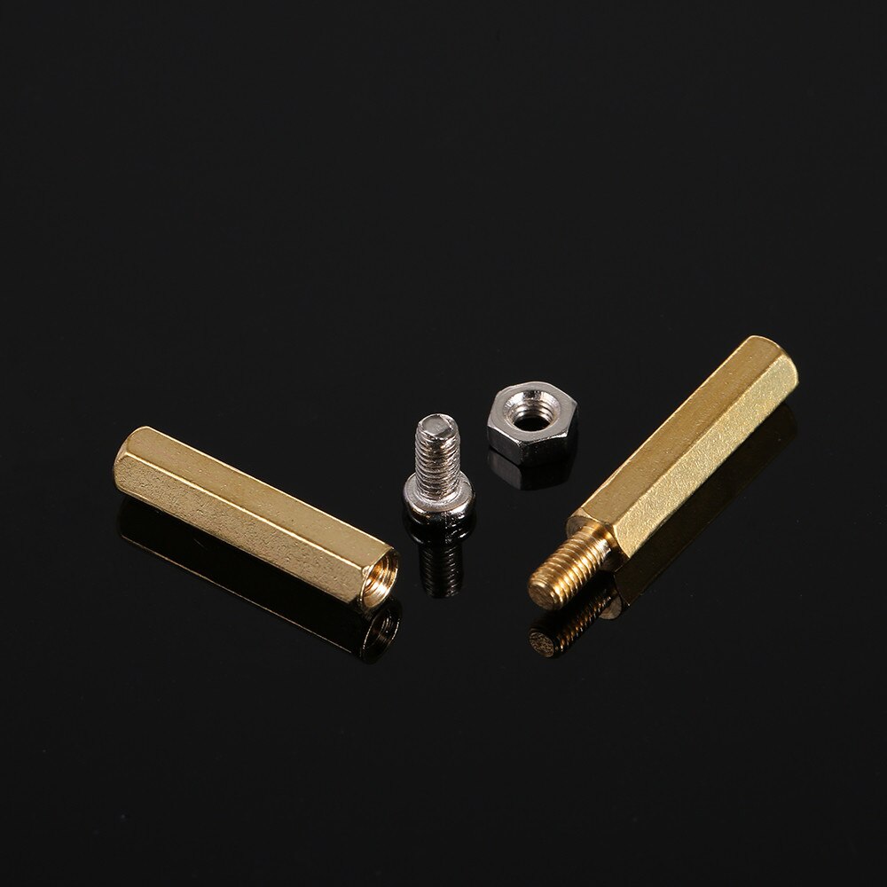 ชุดเสาทองเหลือง 120pcs box set M3 stainless steel screws and nuts brass hexagonal copper column pillar spacer combination