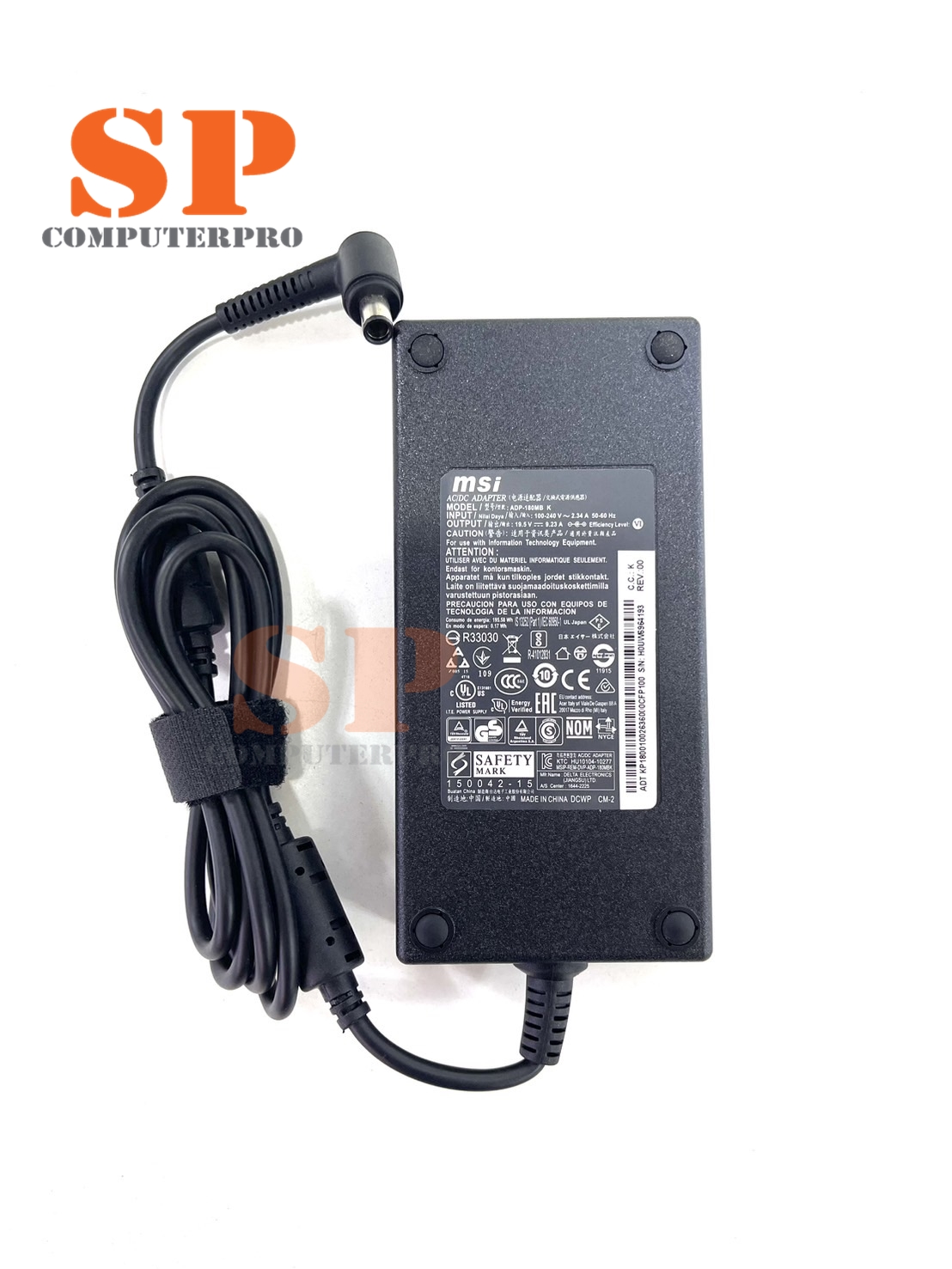 MSI ADAPTER อแดปเตอร์แท้ MSI GP75 GL73 GP63 MS-17E2 MS-17C5 GP73-8RE-287XFR GE63 9SE Alpha 15 MS-16U6 / Alpha 15 A3DD 19.5V 9.23A 180W หัว 7.4x5.0 mm
