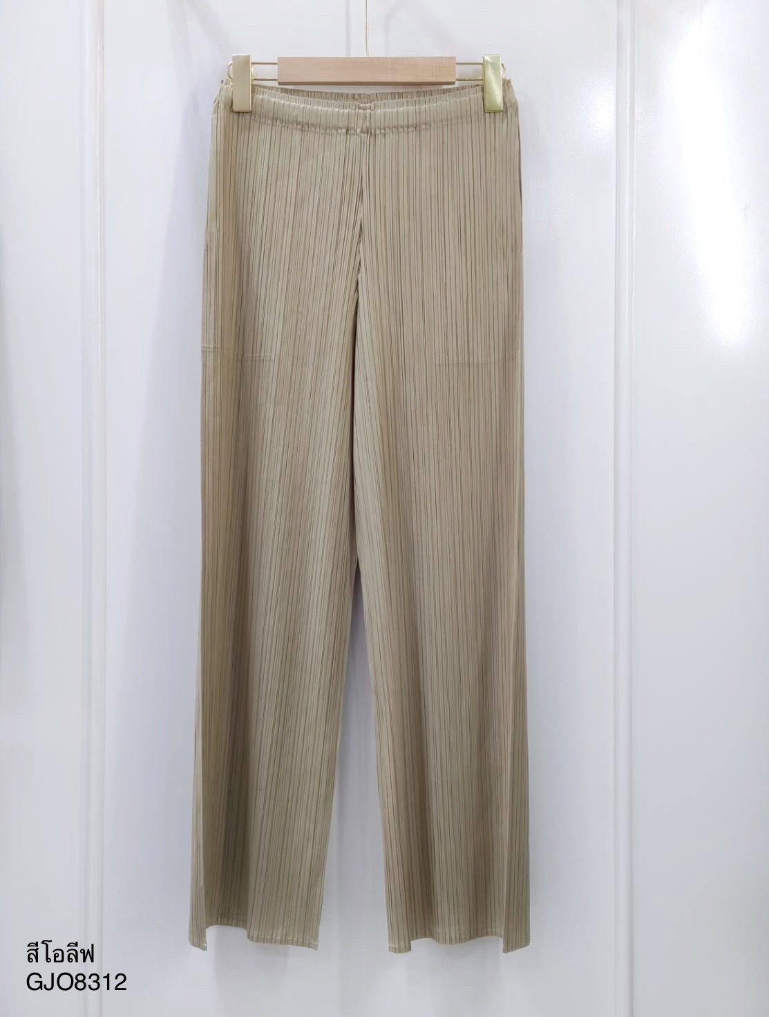 ยาว37นิ้ว! 2MUAY BASIC รุ่น GJO8312 กางเกงผู้หญิง กางเกงอัดพลีทคุณภาพ BASIC STRAIGHT PLEATED PANTS 12สี FREE SIZE
