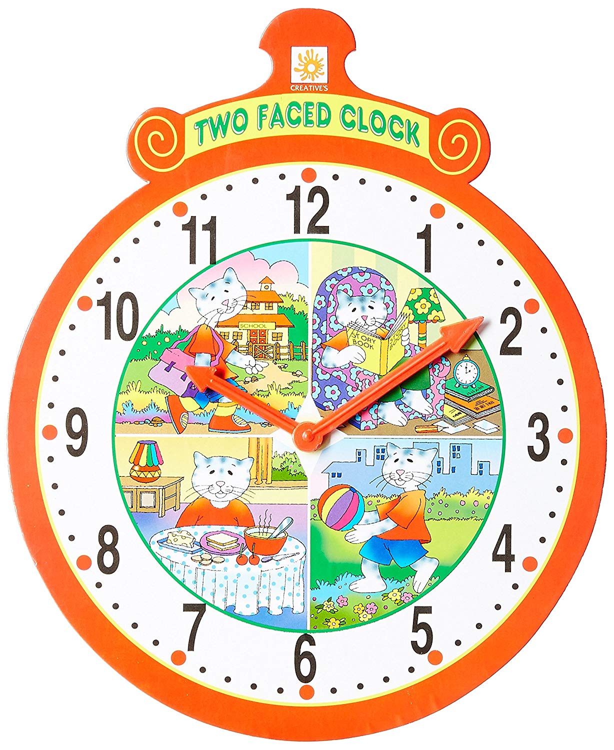 นาฬิกา 2 หน้า (Two Face Clock), ของเล่น, สื่อการสอน, พร้อมส่ง