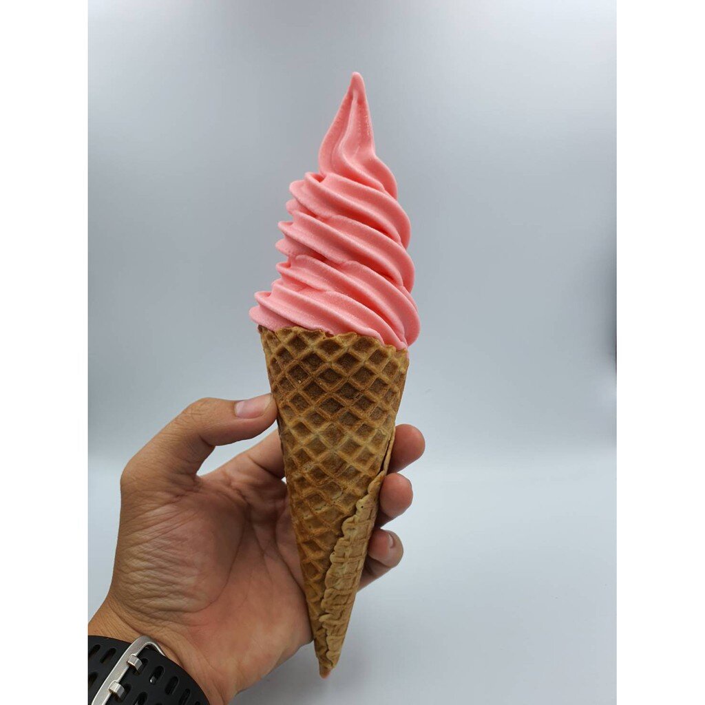 ผงไอศครีมซอฟท์เสิร์ฟ ผงไอติม - รสสตรอเบอรี่ (ICE CREAM POWDER SOFTSERVE, HOMEMADE, GELATO) ขนาด 1 Kg. เนื้อเนียนนุ่ม