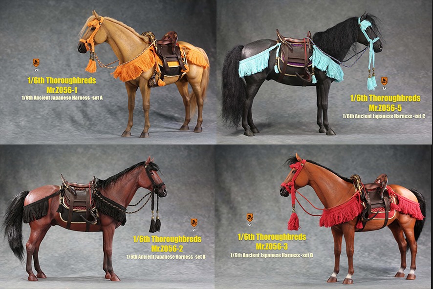 [สั่งจอง]MR.Z MRZ056 1/6 animal model No.56 : Thoroughbreds （all 5 colours） MR.Z 1/6 : Ancient Japanese Harness Set