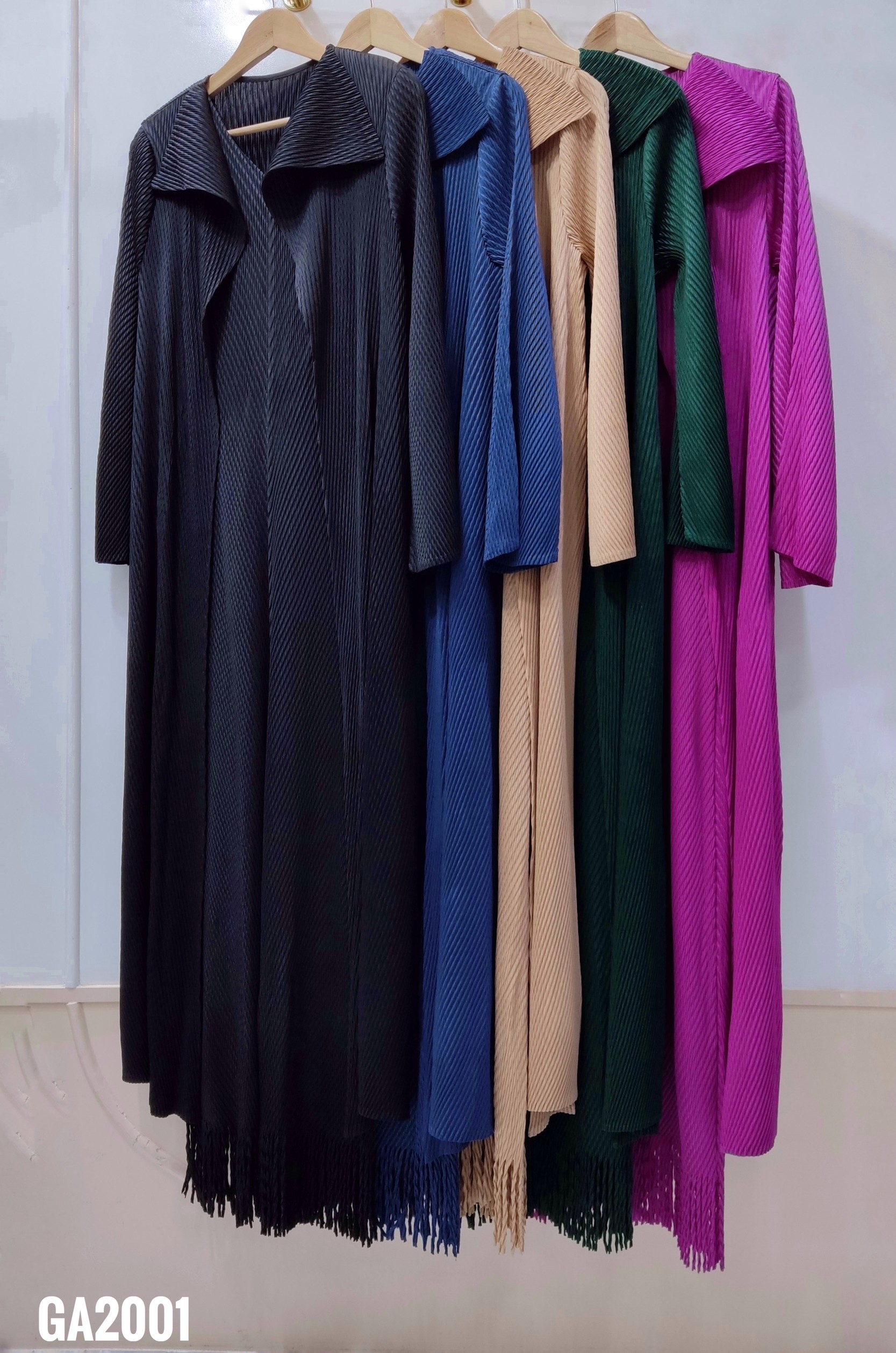 2MUAY รุ่น GA2001 FRINGE MAXI PLEATED SET 5 สี FREE SIZE