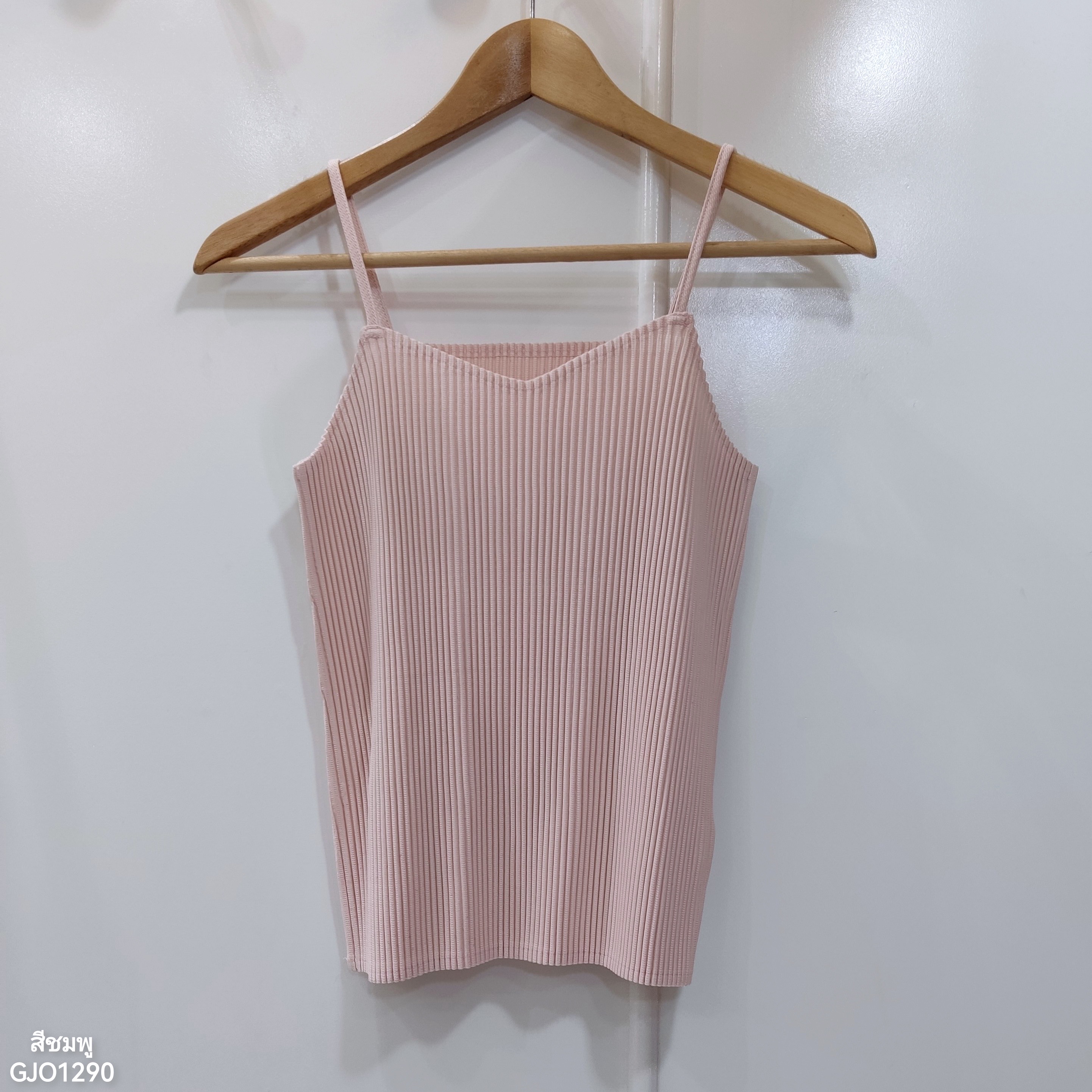 ปรับราคาลง20%!! 2MUAY BASIC รุ่น GJO1290 เสื้อพลีทคุณภาพ THICK CAMISOLE PLEATED TOP 9 สี FREE SIZE