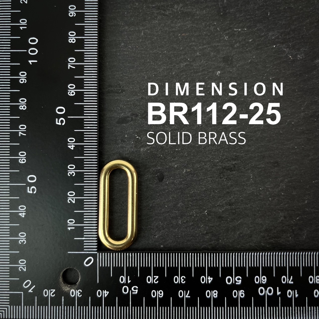 BR112 ห่วงทรงแคบซูลยาว สไตล์ญี่ปุ่น ปรับสายกระเป๋า อะไหล่ทองเหลืองแท้**ราคาต่อชิ้น**