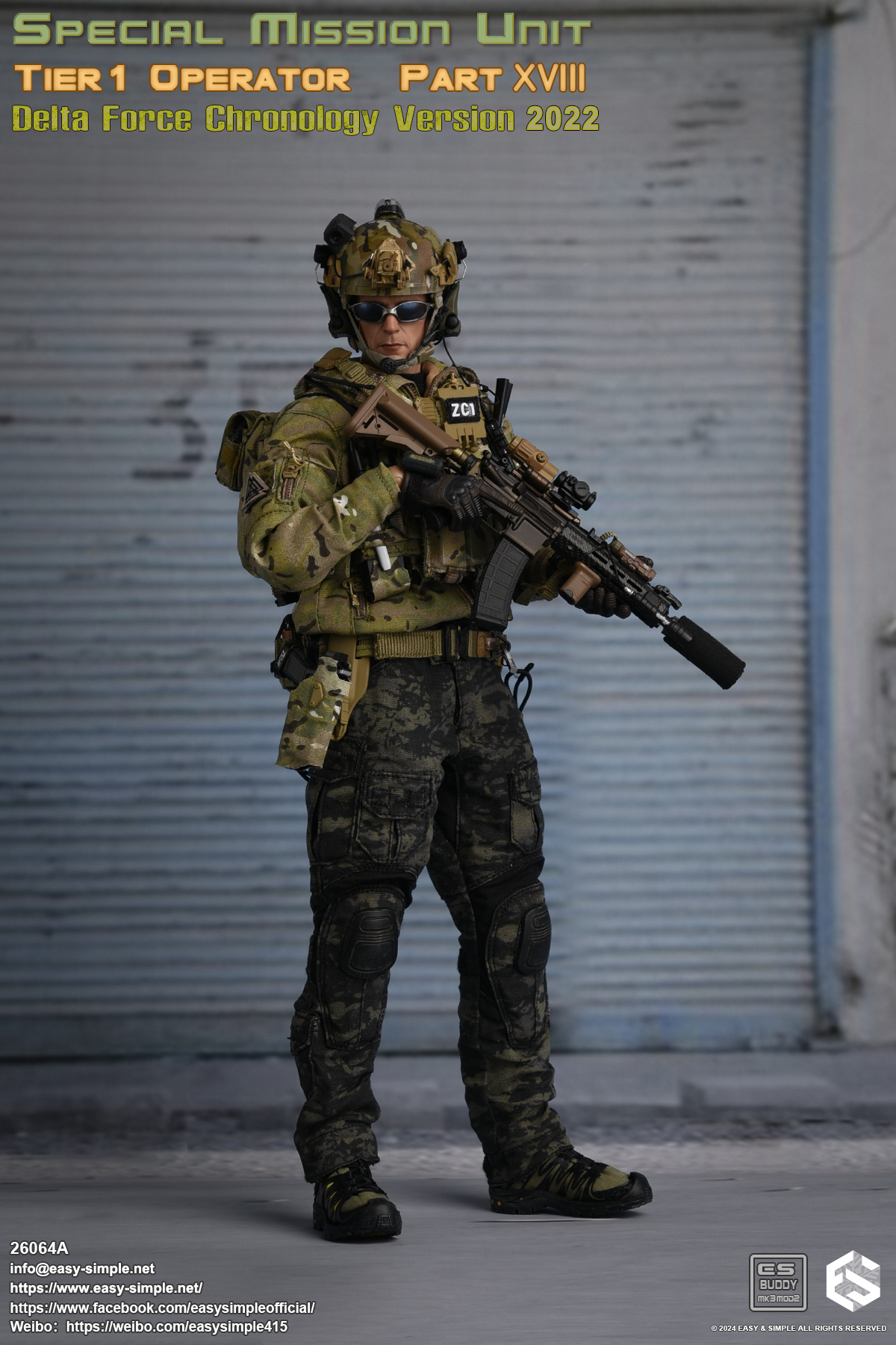 [พร้อมส่ง] Easy&Simple 26064A 1/6 : SMU Tier1 Operator Part XVIII Delta Force Chronology Version 2022