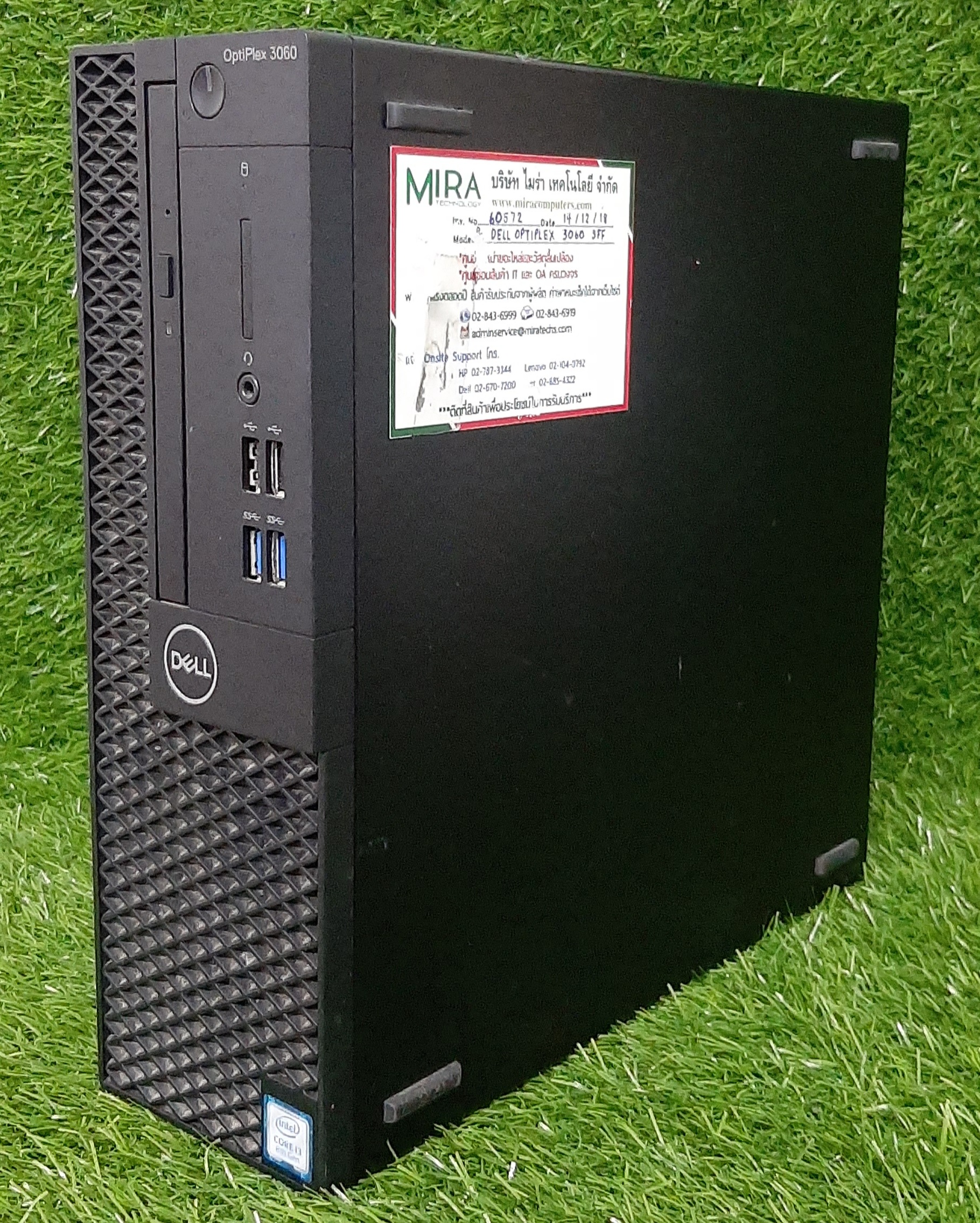 พีซีตั้งโต๊ะมือสอง สภาพดี ประกันร้าน 1 เดือน Dell Optiplex 3060 SFF (i3-8100 Ram8GB HDD500GB)