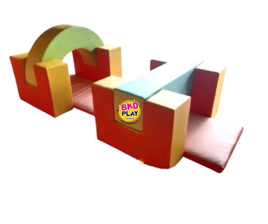 สะพานทรงตัวนุ่มนิ่ม, สะพานทรงตัวเด็ก ,นุ่มนิ่มทรงสี่เหลี่ยม, ,เบาะหนังนุ่มนิ่ม softplay, indoor playground kidszone ,สวนสนุกในร่ม